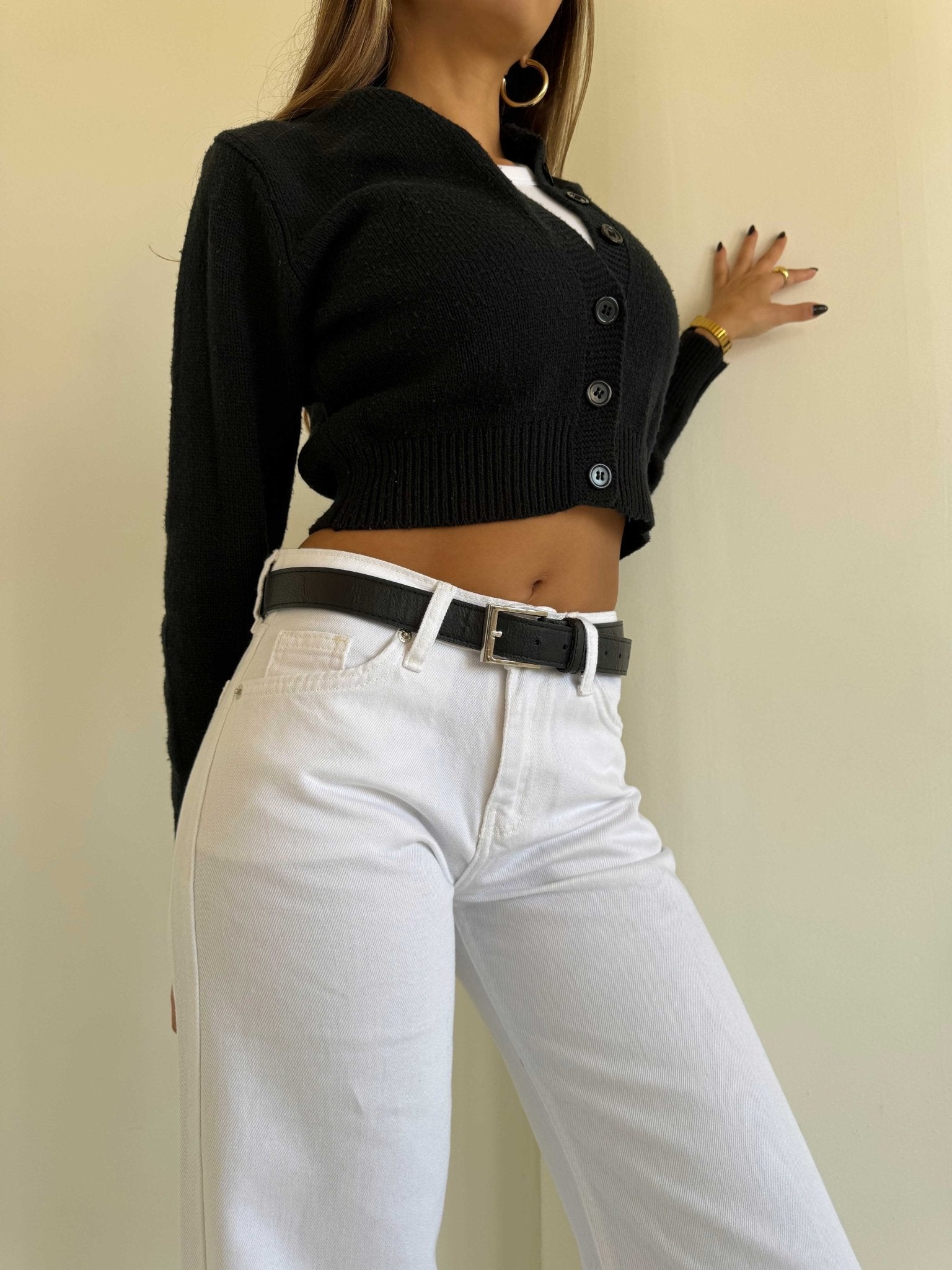 Wide Leg – Low Waist White Jeans wide leg CIZARO - Cizaro Jeans