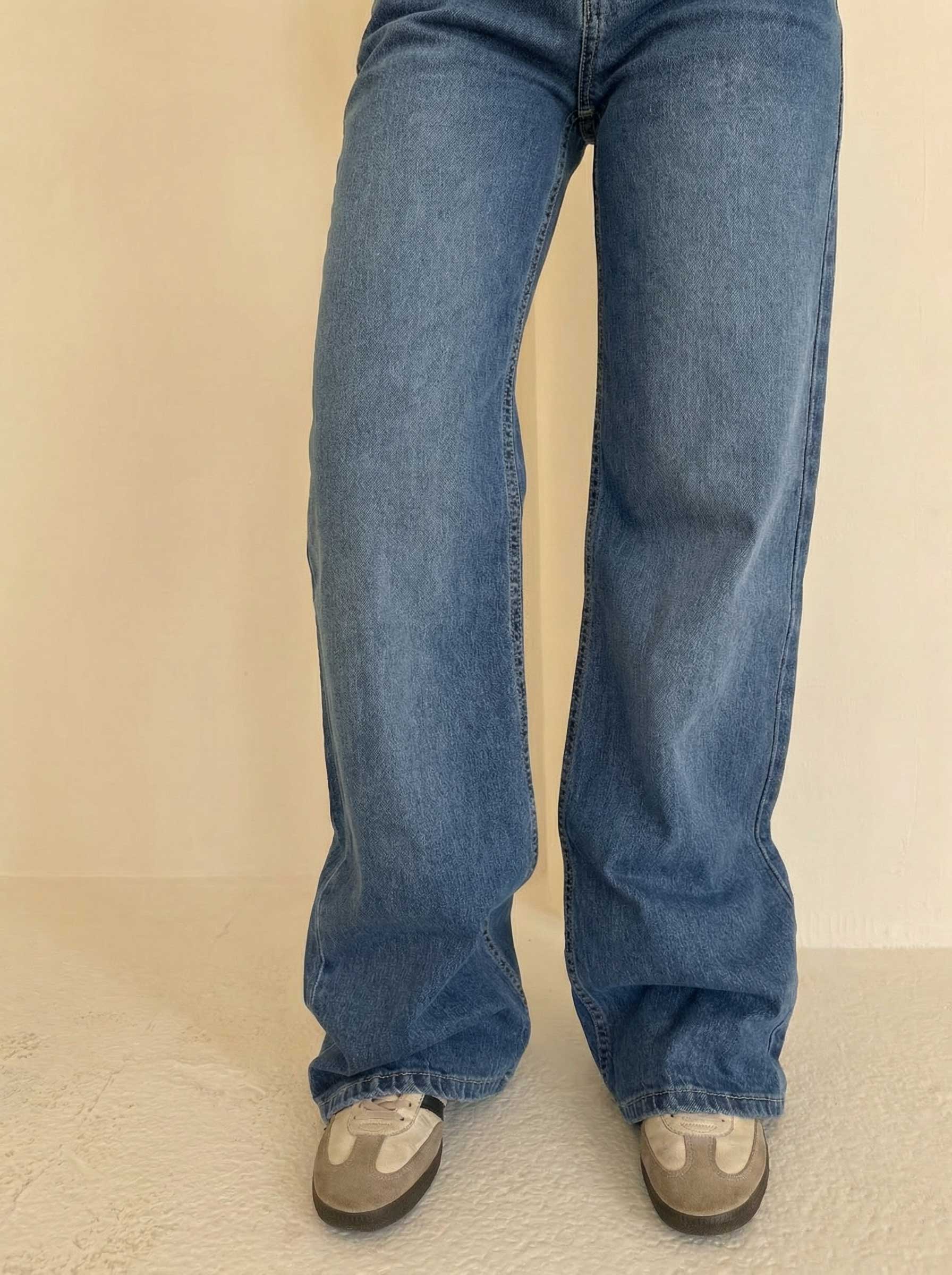 Ultra Comfort Baggy – Mid-Rise Marine Blue Jeans baggy CIZARO - Cizaro Jeans