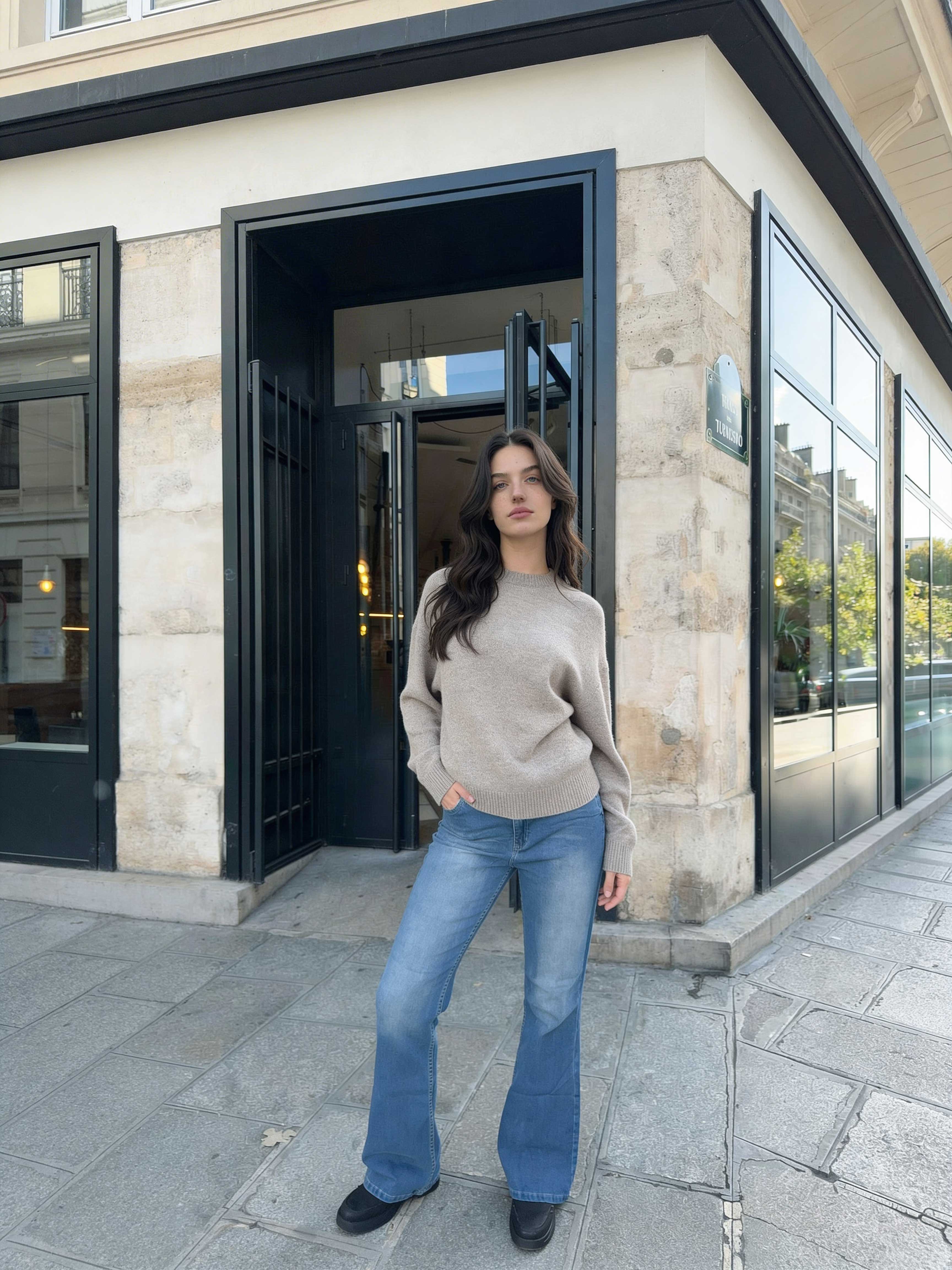 Flare – High-Waist Mid Blue Jeans flare CIZARO - Cizaro Jeans