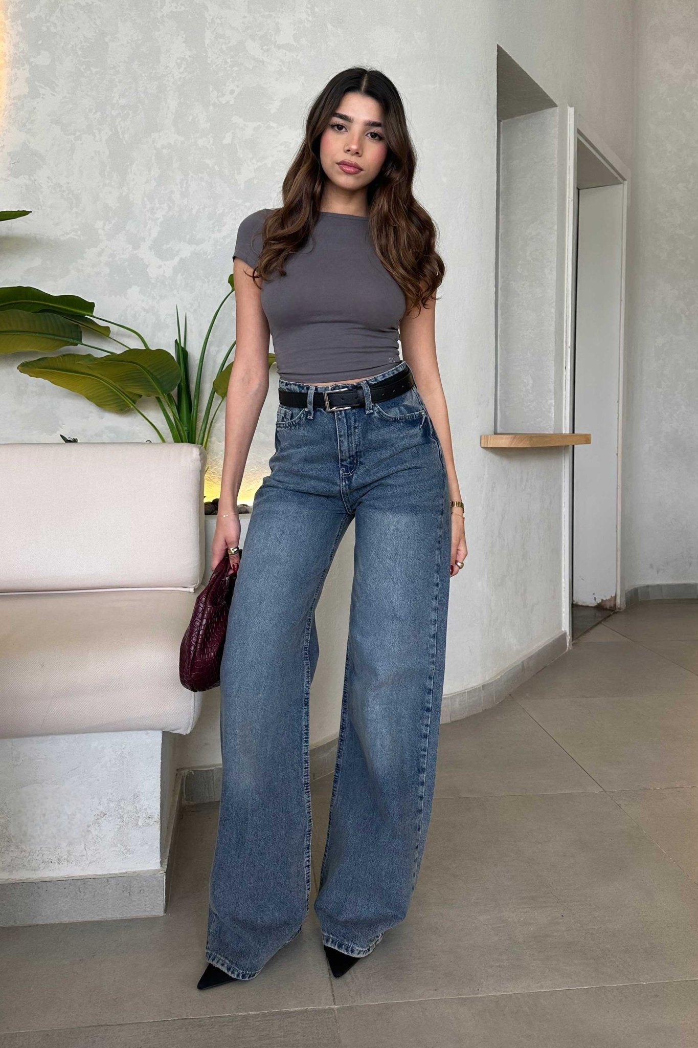 Baggy - High-Waist Real Vintage Dark Blue Jeans Baggy CIZARO - Cizaro Jeans