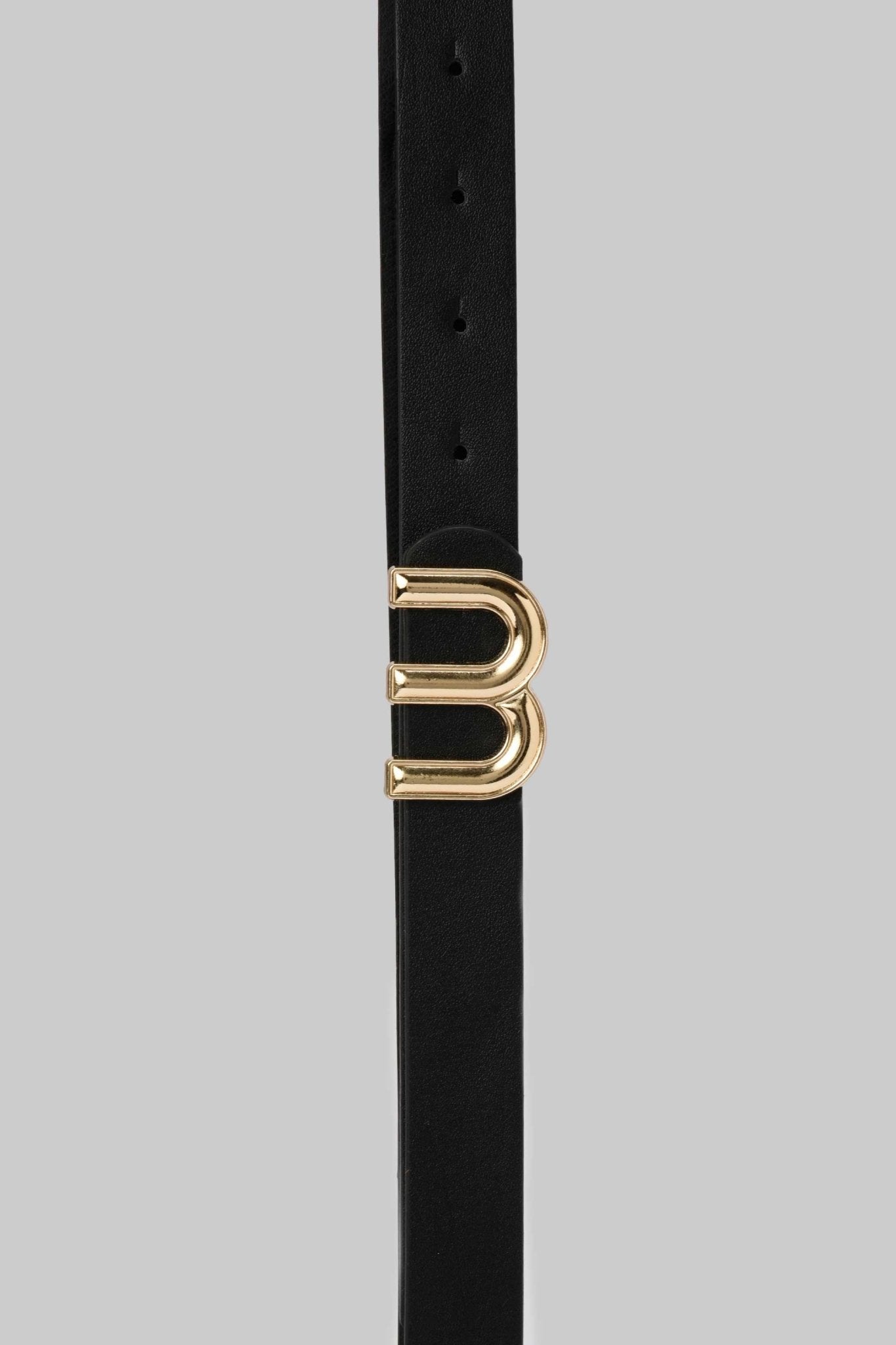 Belt | Classic Black with Gold M Buckle – Bold Minimalism BELT CZBELT - Cizaro Jeans
