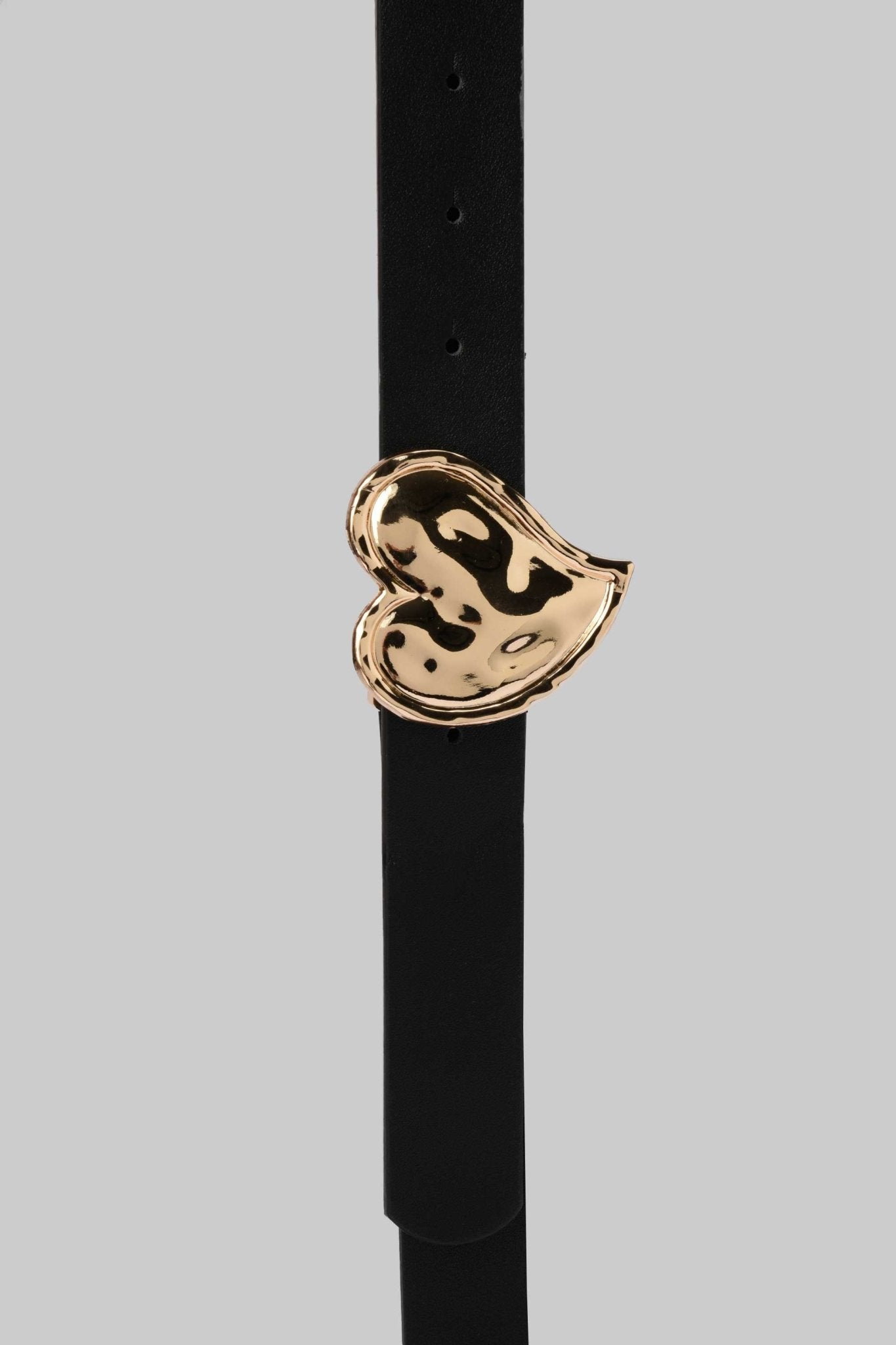 Belt | Black with Gold Heart Buckle BELT CZBELT - Cizaro Jeans