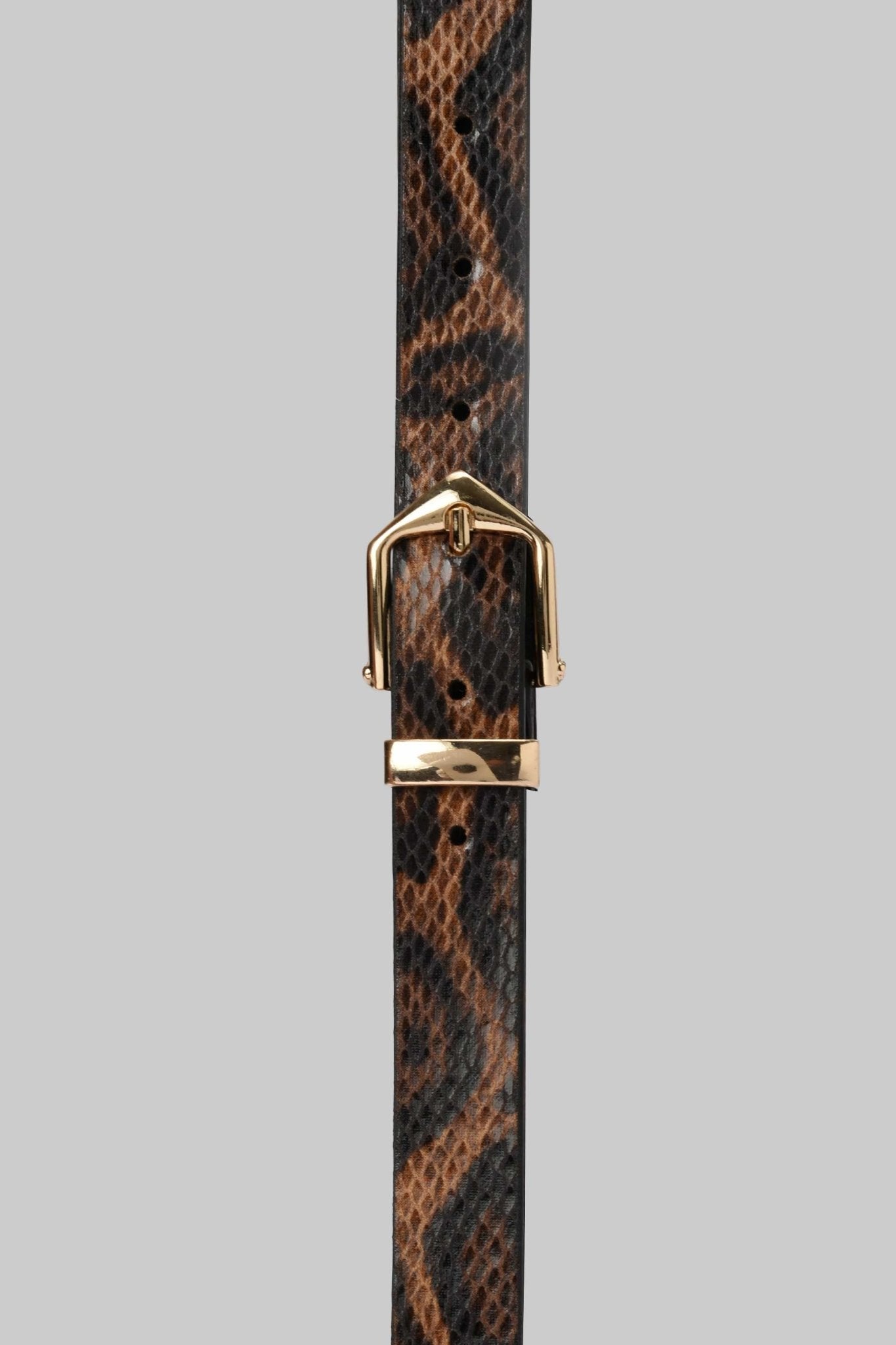 Belt | Leopard Print with Gold Buckle Mom-Fit CZBELT - Cizaro Jeans