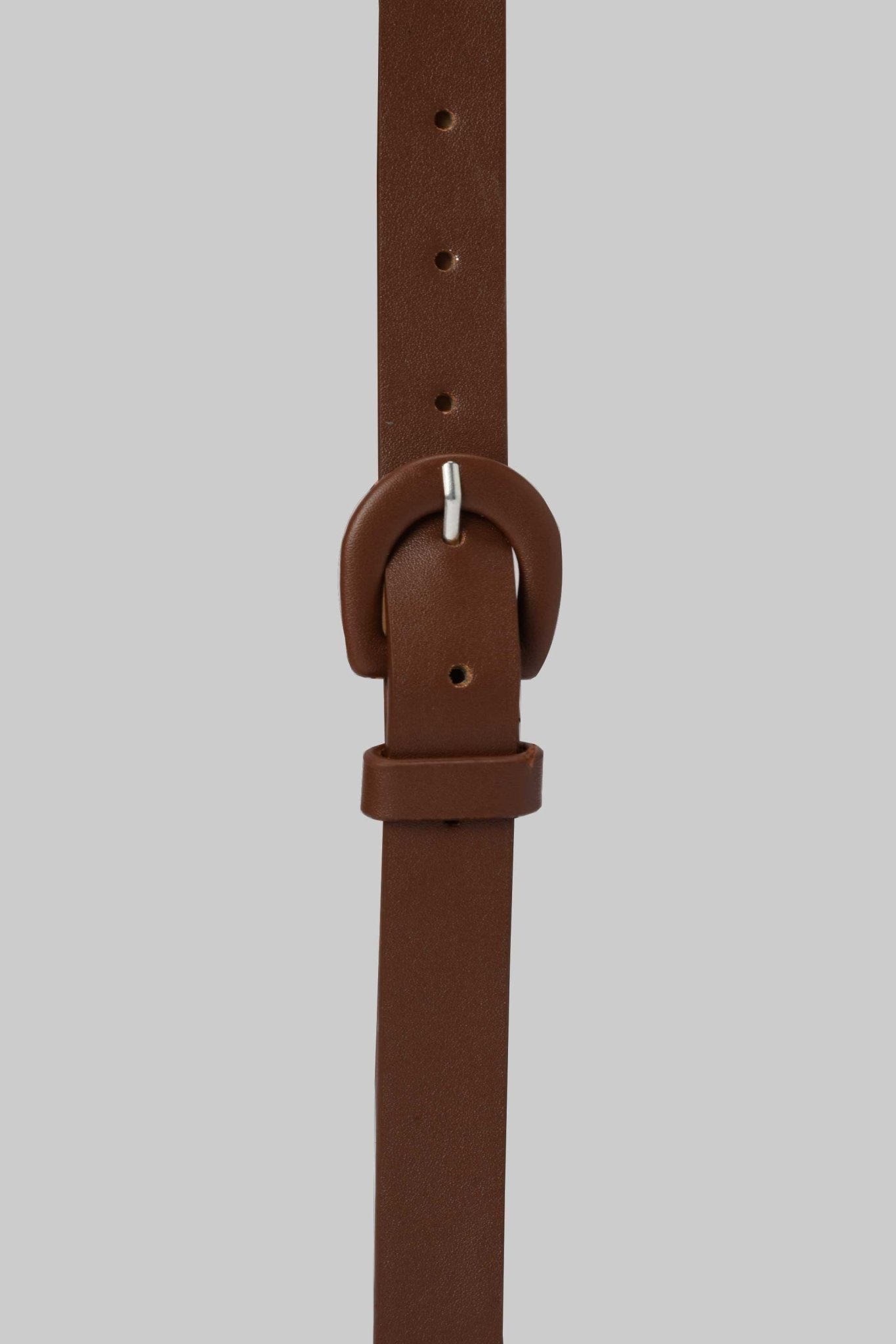Belt | Brown Thick Minimal Round-Buckle Belt BELT CZBELT - Cizaro Jeans