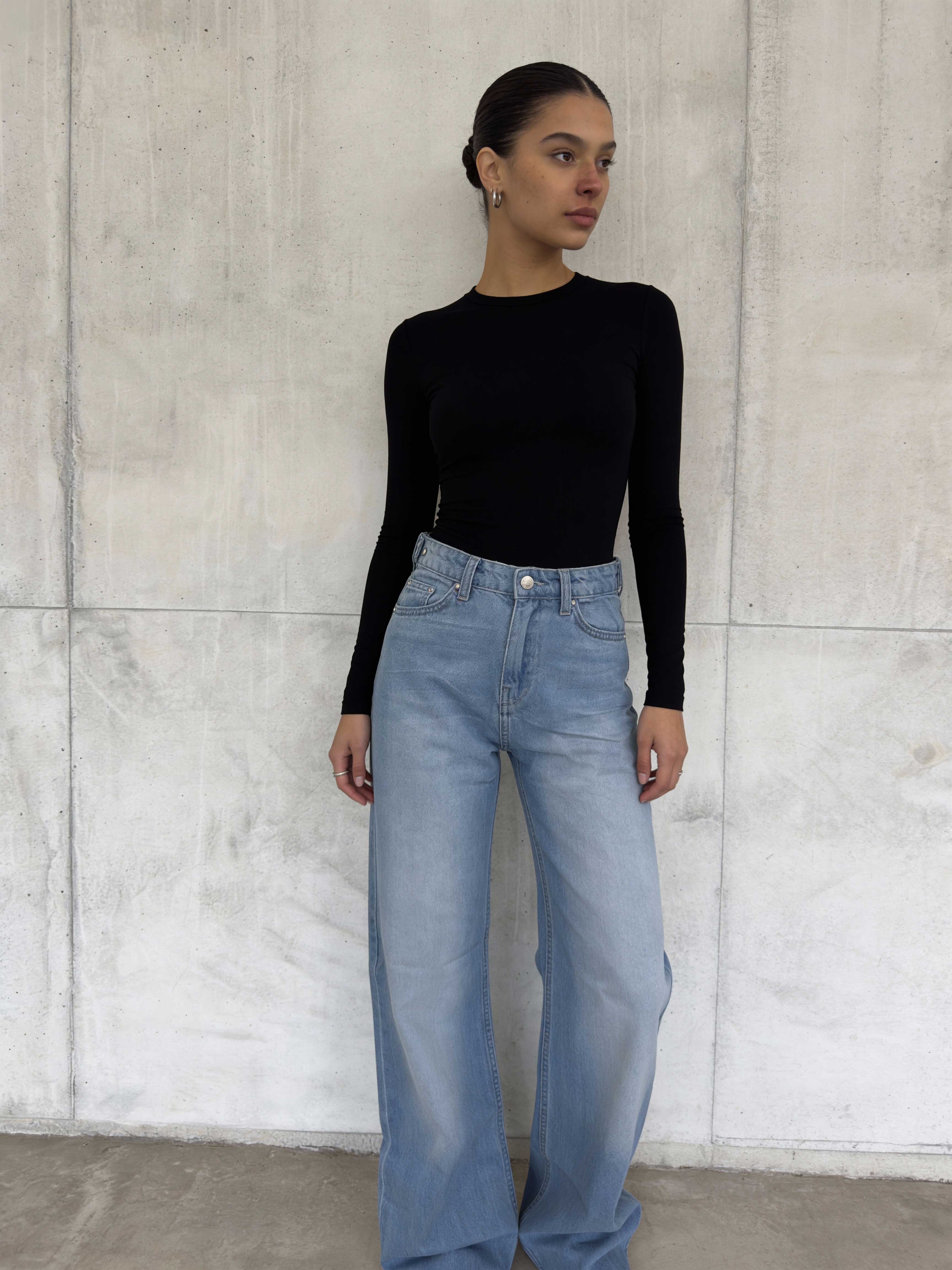 Baggy – High-Waist Flex Waist Bright Blue Jeans baggy CIZARO - Cizaro Jeans