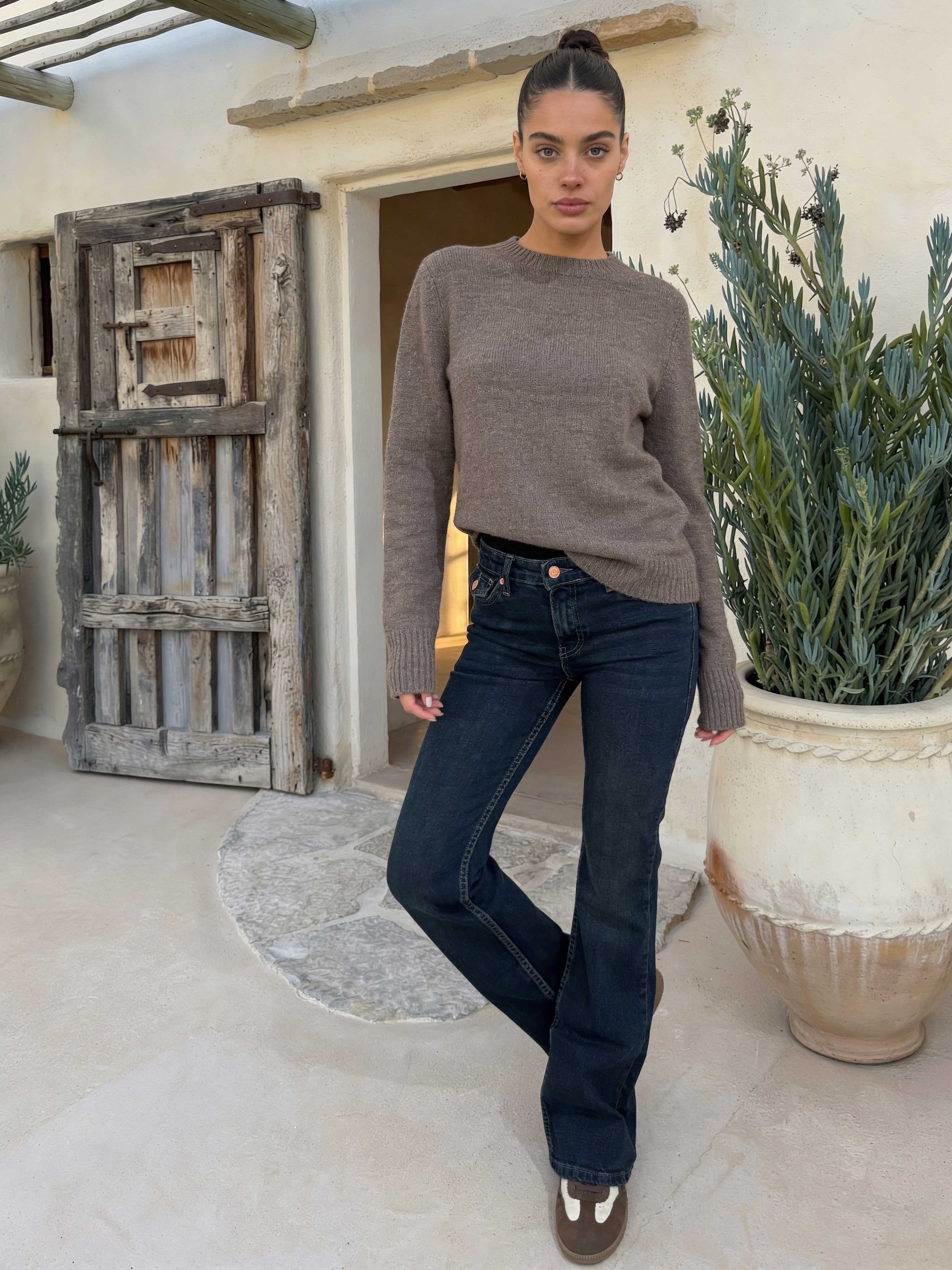 Flare – Low-Waist Deep Vintage Blue Jeans Flare CIZARO - Cizaro Jeans