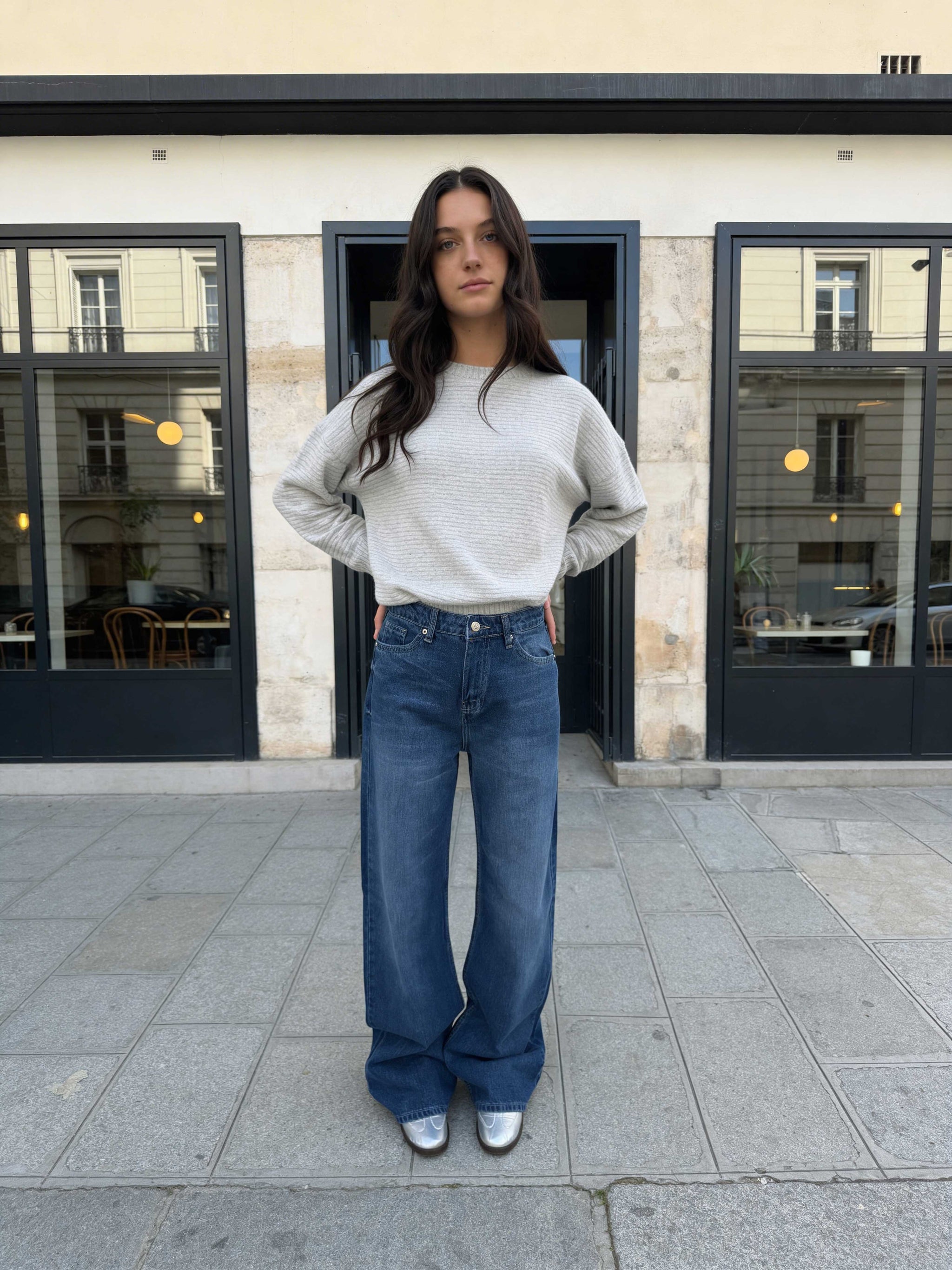 Baggy - High-Waist True Blue Washed Jeans Baggy CIZARO - Cizaro Jeans