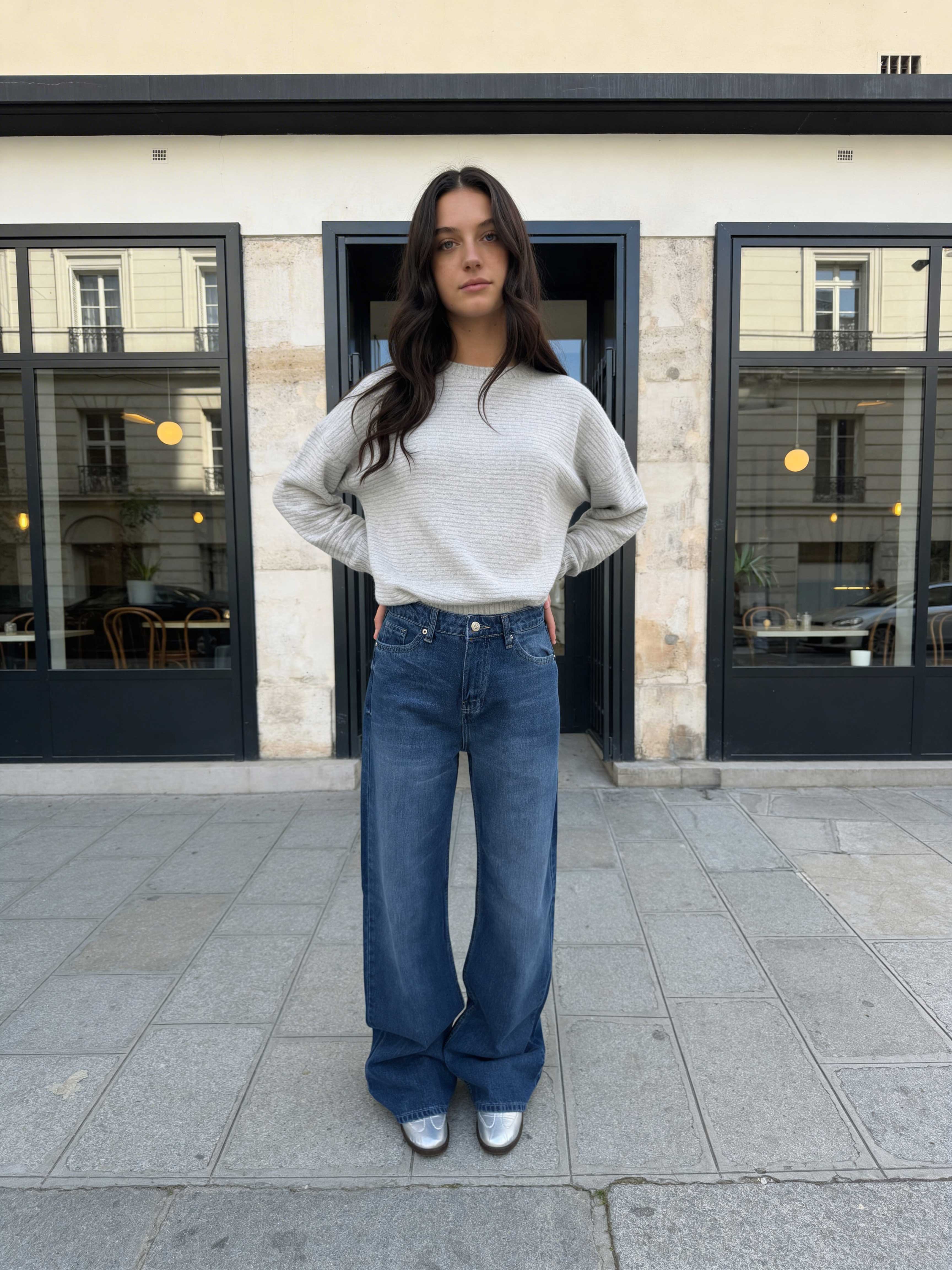 Baggy - High-Waist True Blue Washed Jeans Baggy CIZARO - Cizaro Jeans