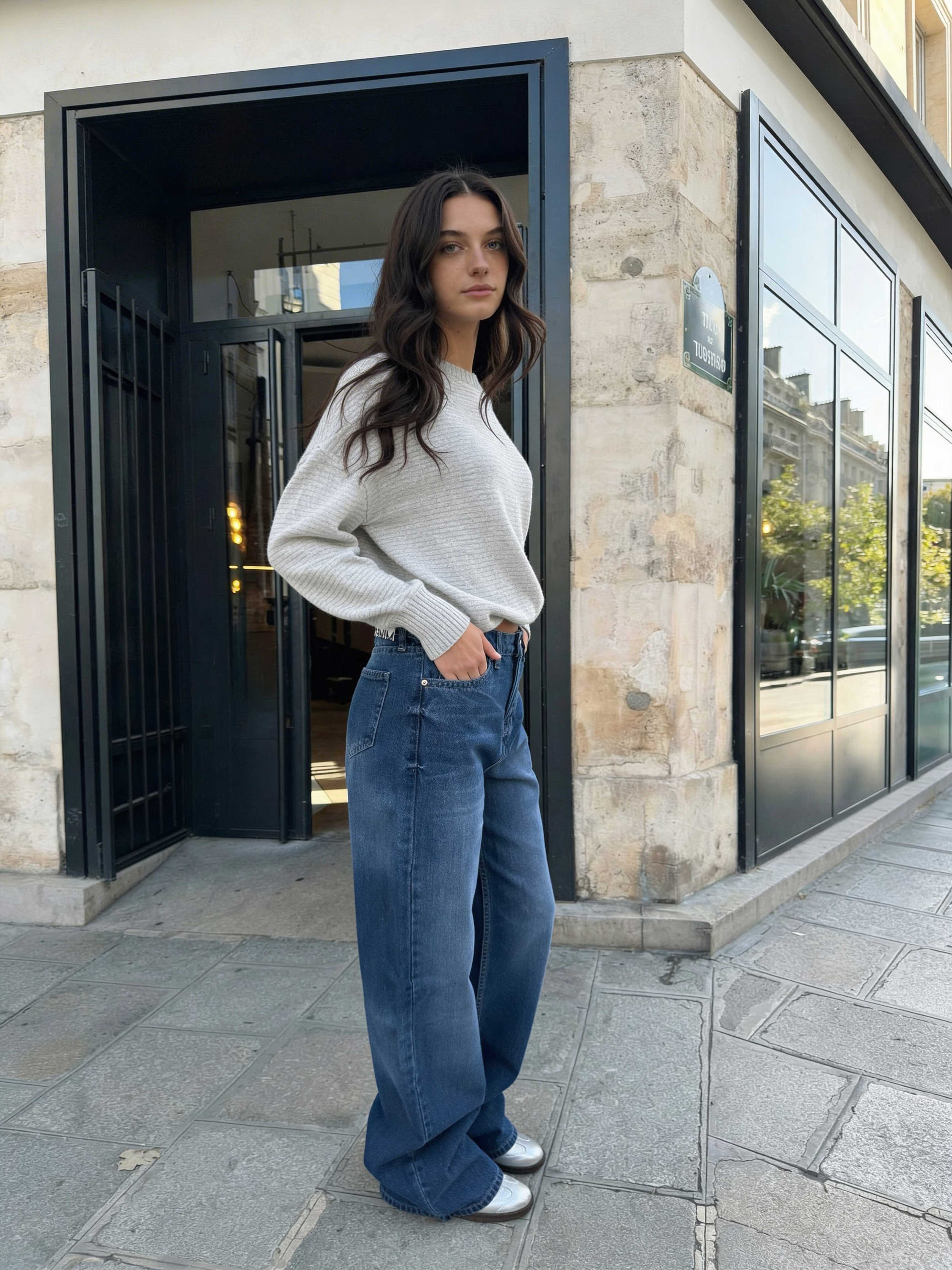 Baggy - High-Waist True Blue Washed Jeans Baggy CIZARO - Cizaro Jeans