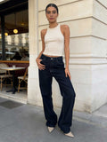 Straight High-Waist – Raw Denim Jeans straight CIZARO - Cizaro Jeans