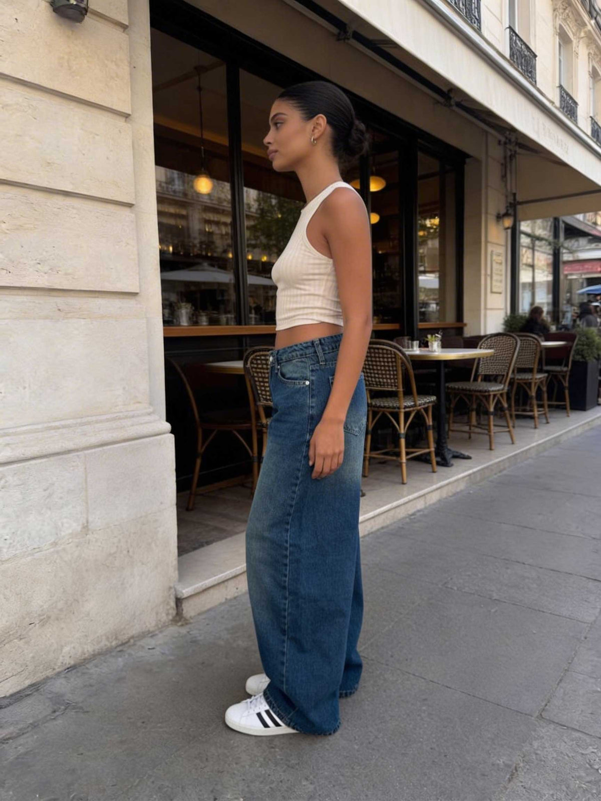 Loose Baggy – Mid-Rise Vintage Blue Jeans Baggy CIZARO - Cizaro Jeans