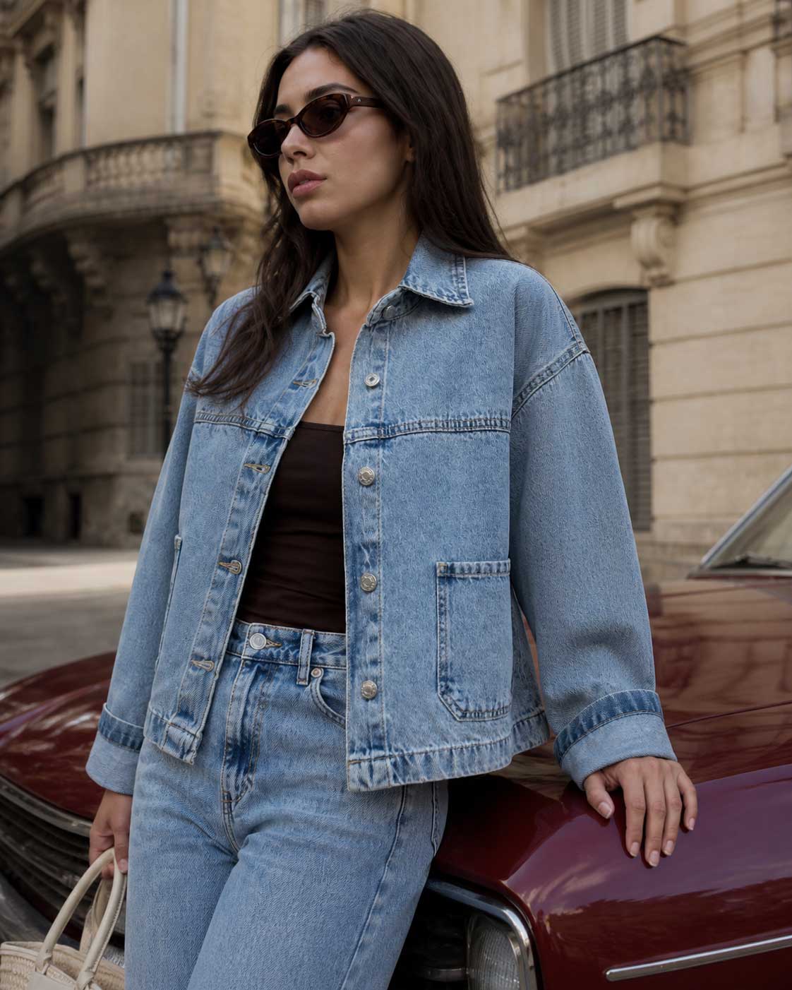 Modern Ease Sky Wash Denim Jacket Jacket CIZARO - Cizaro Jeans
