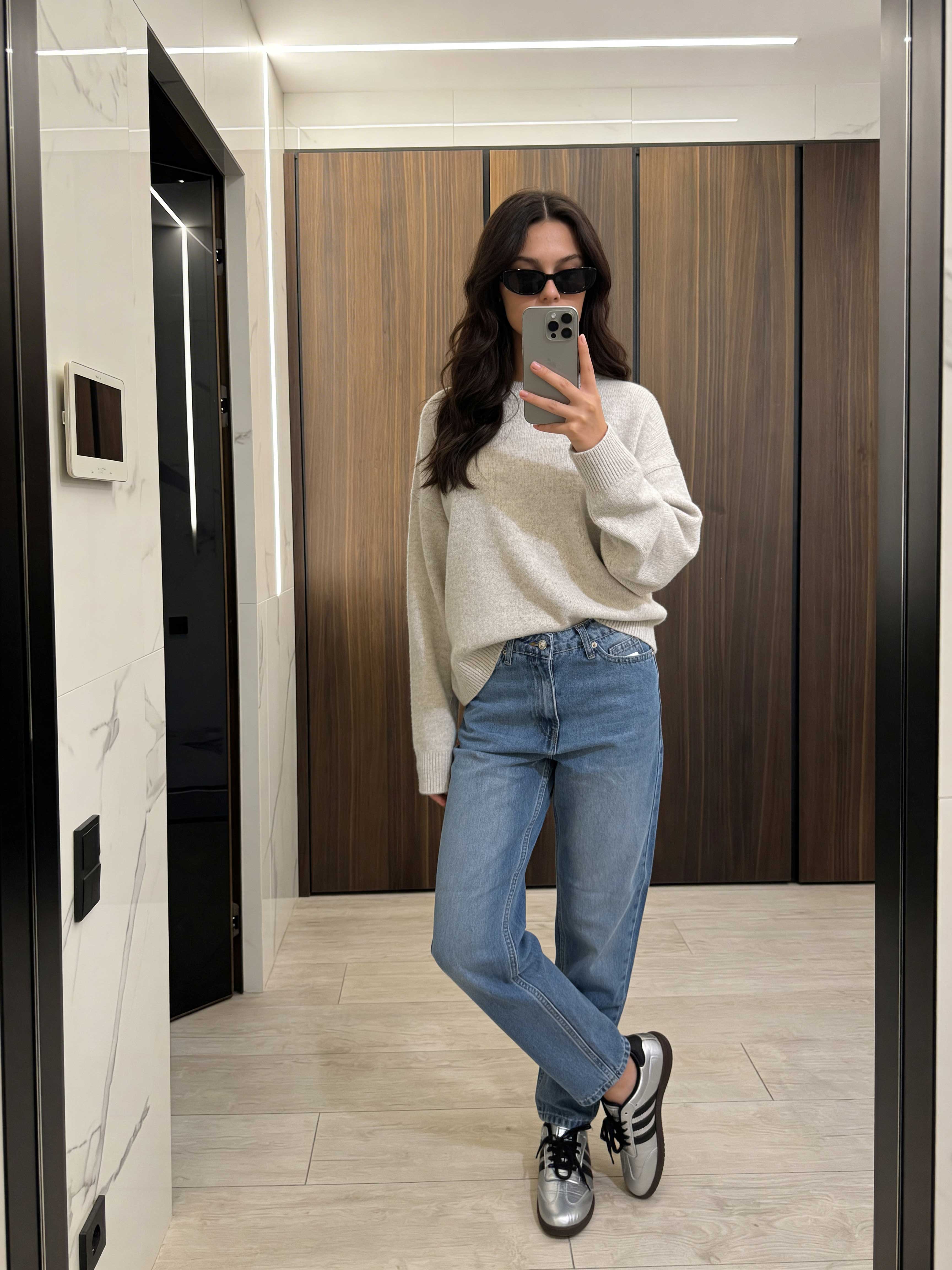 Mom Fit - High-Waist Mid Blue Washed Jeans Mom fit CIZARO - Cizaro Jeans