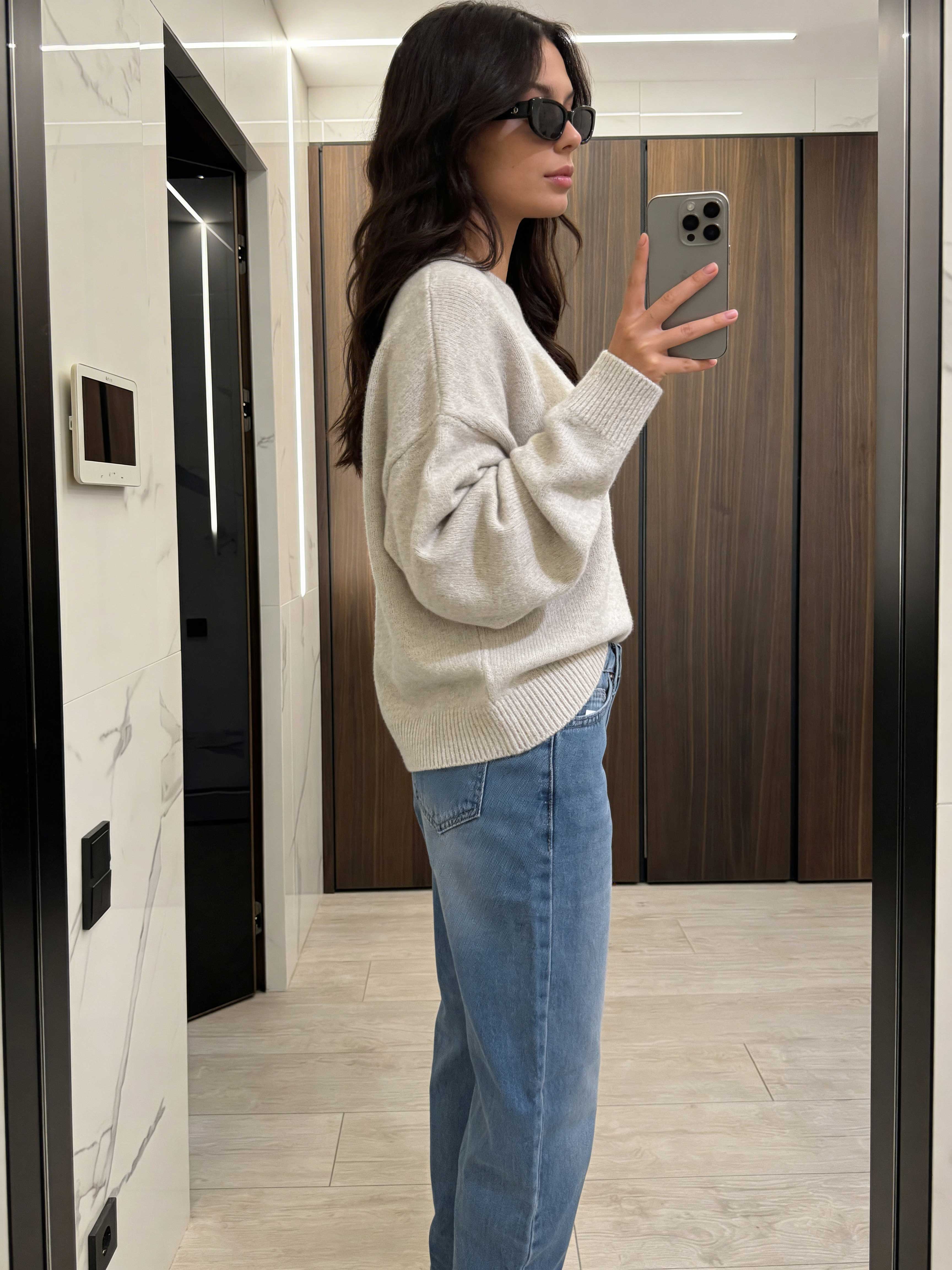 Mom Fit - High-Waist Mid Blue Washed Jeans Mom fit CIZARO - Cizaro Jeans