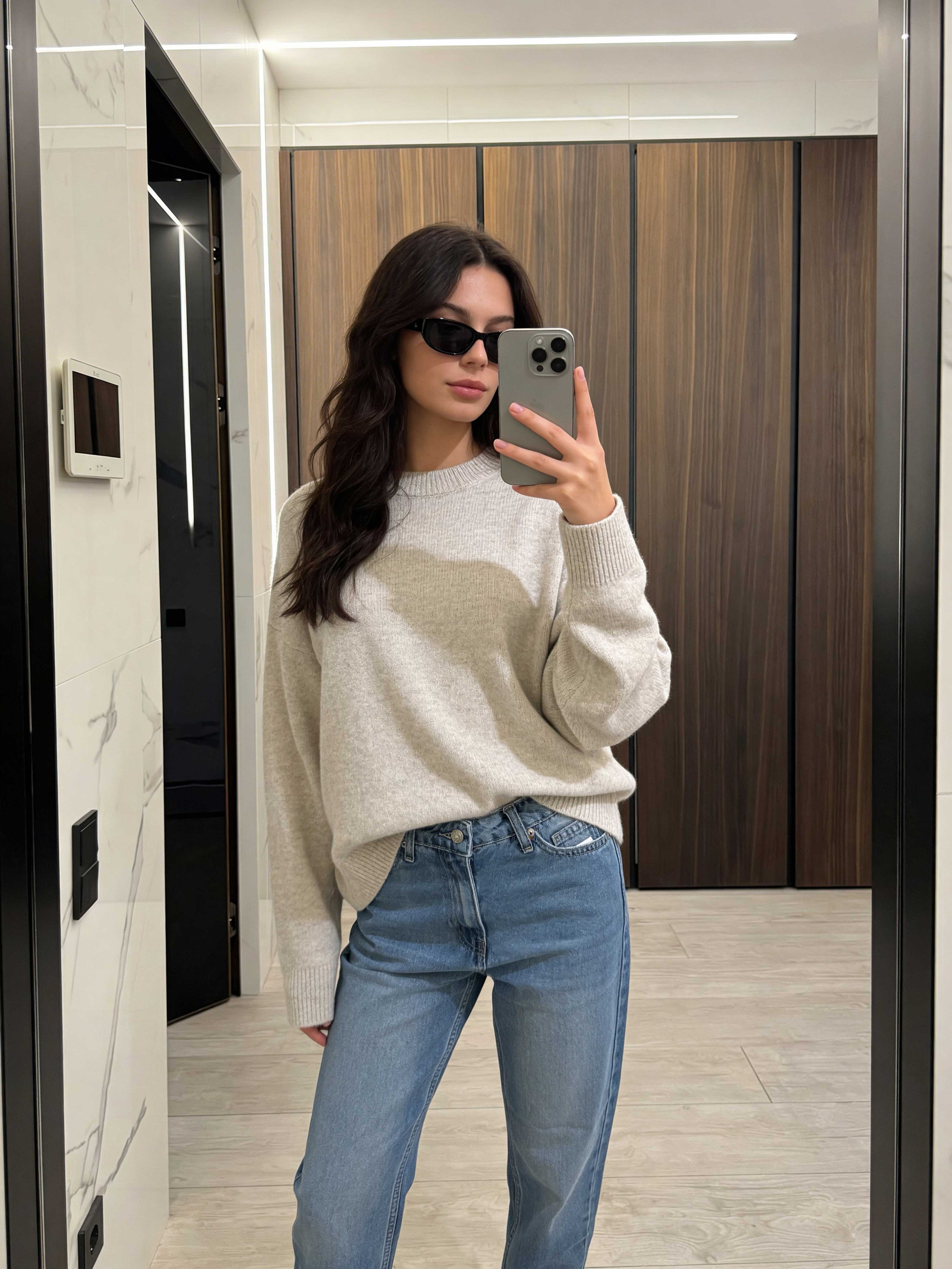 Mom Fit - High-Waist Mid Blue Washed Jeans Mom fit CIZARO - Cizaro Jeans