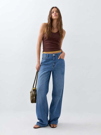 Ultra Baggy – High-Waist Light Vintage Blue Jeans Super Baggy CIZARO - Cizaro Jeans