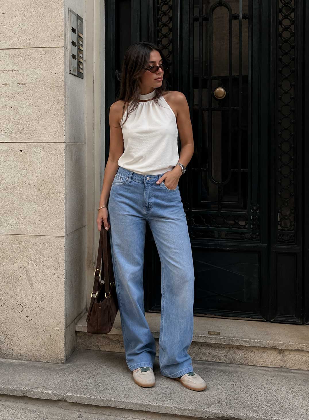 Ultra Comfort Straight - High Waist Bright Mid Blue Straight Jeans