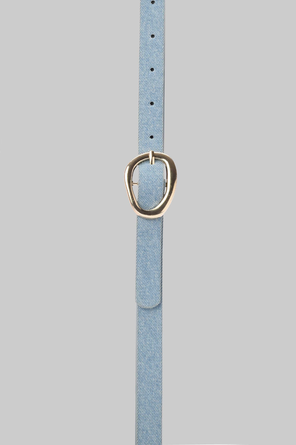 Ice Denim Oval Gold Buckle belt CIZARO - Cizaro Jeans