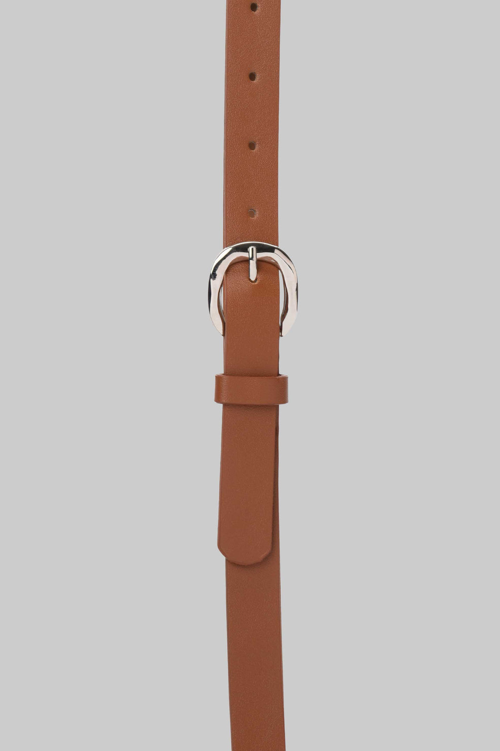 Honey Brown Rounded Silver Buckle