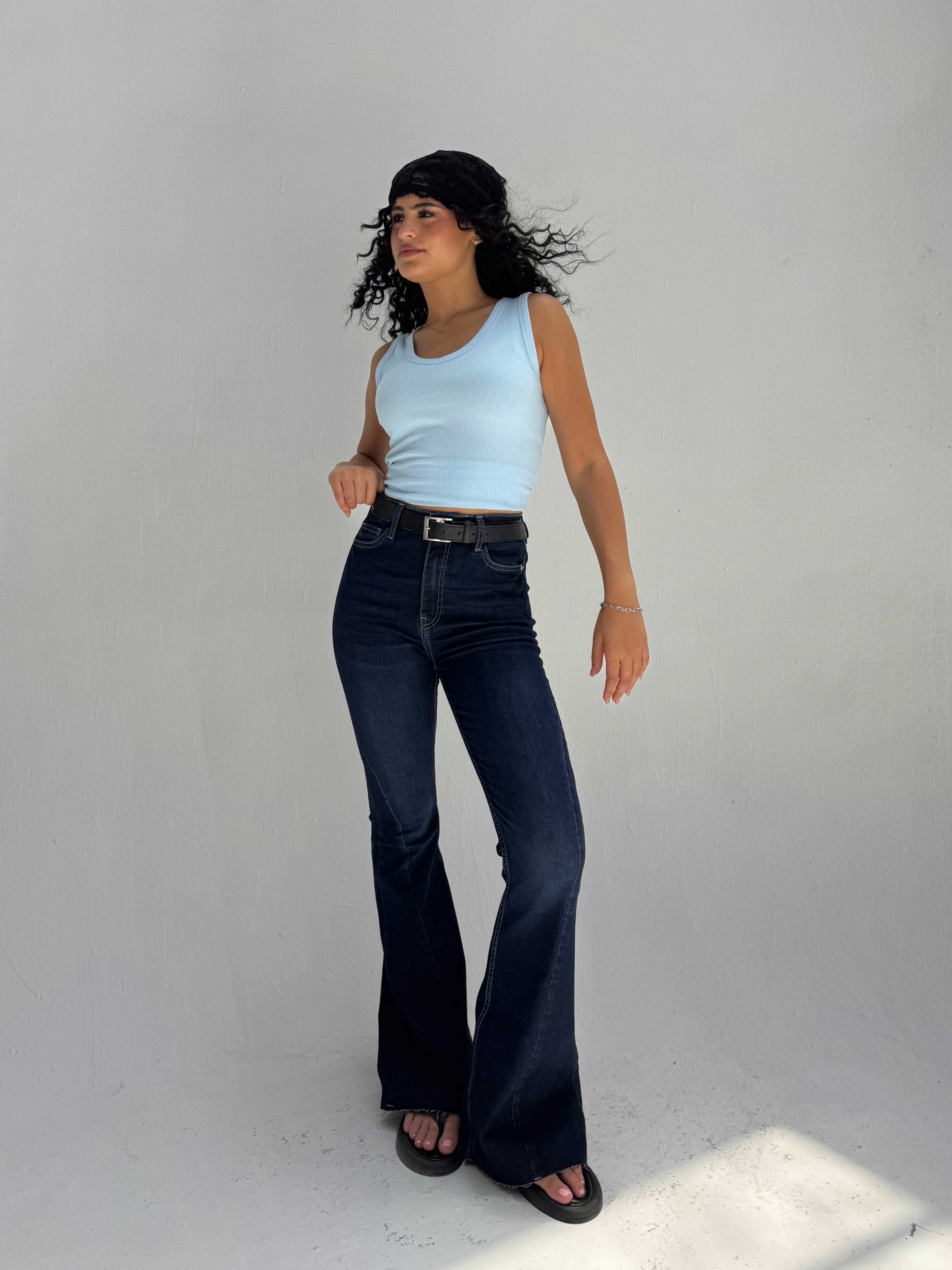 Super Flare High Waist – Ocean Blue Jeans