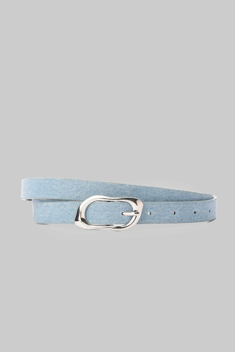 Ice Denim Organic Silver Buckle belt CIZARO - Cizaro Jeans
