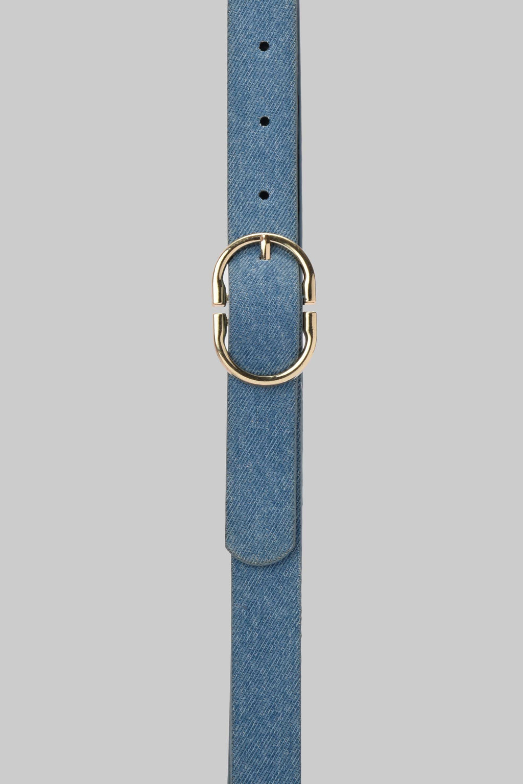 Vintage Denim Double Ring Gold Buckle