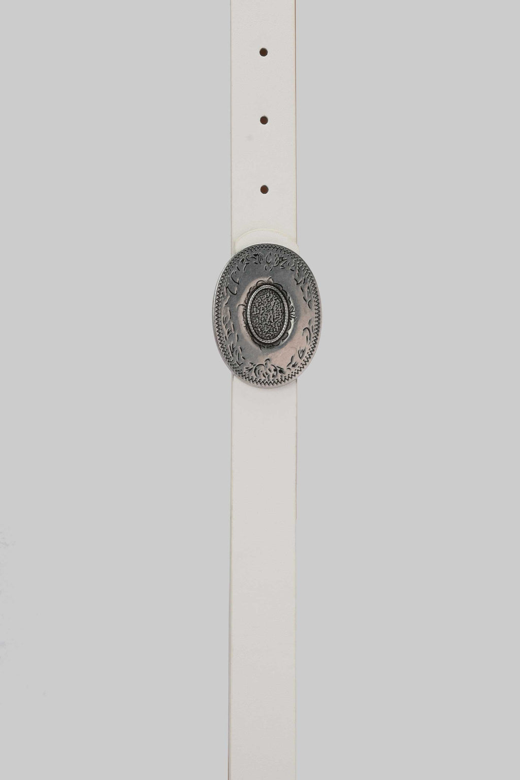 Ice Denim Rounded Silver Buckle