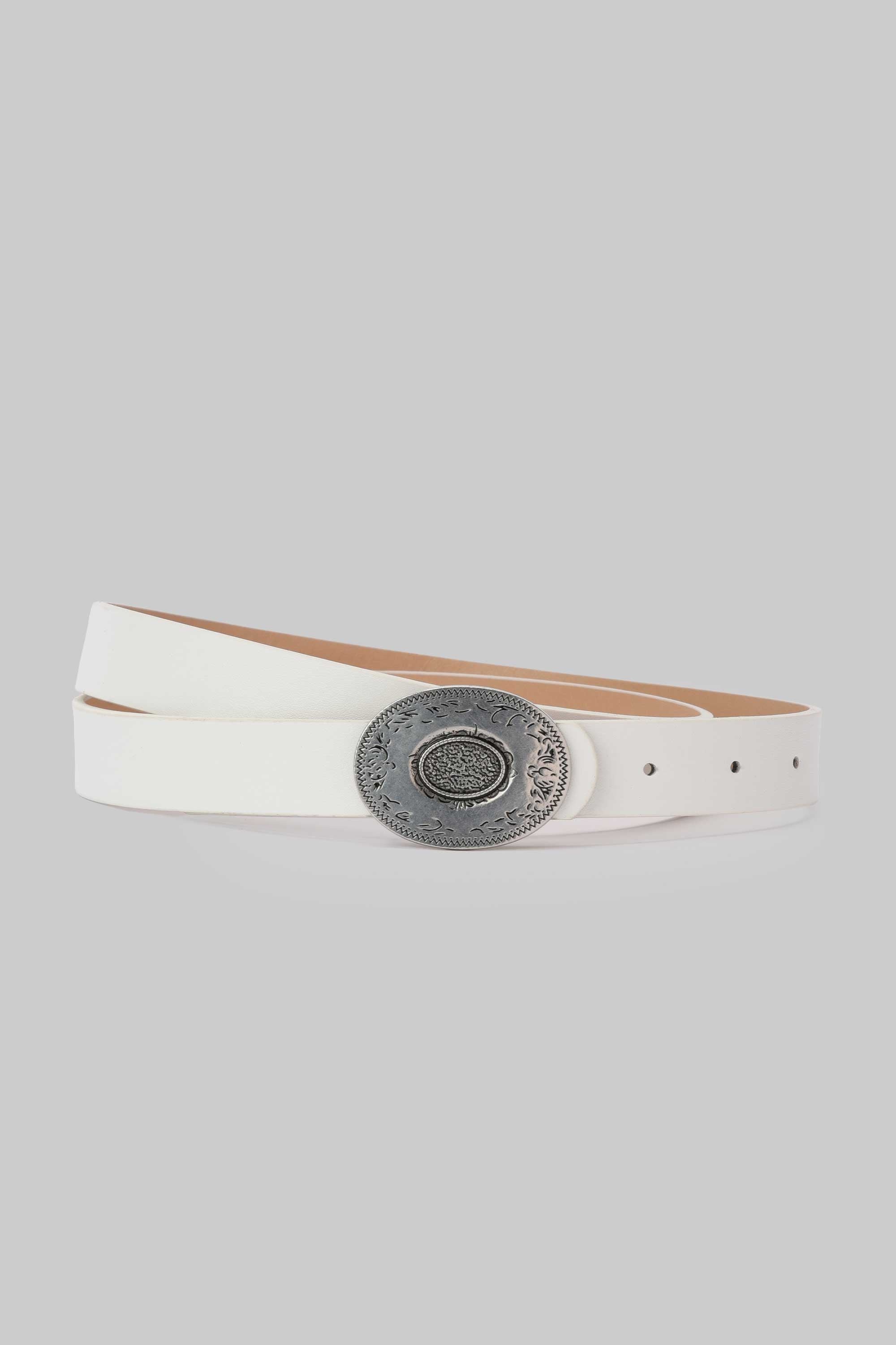 Ice Denim Rounded Silver Buckle