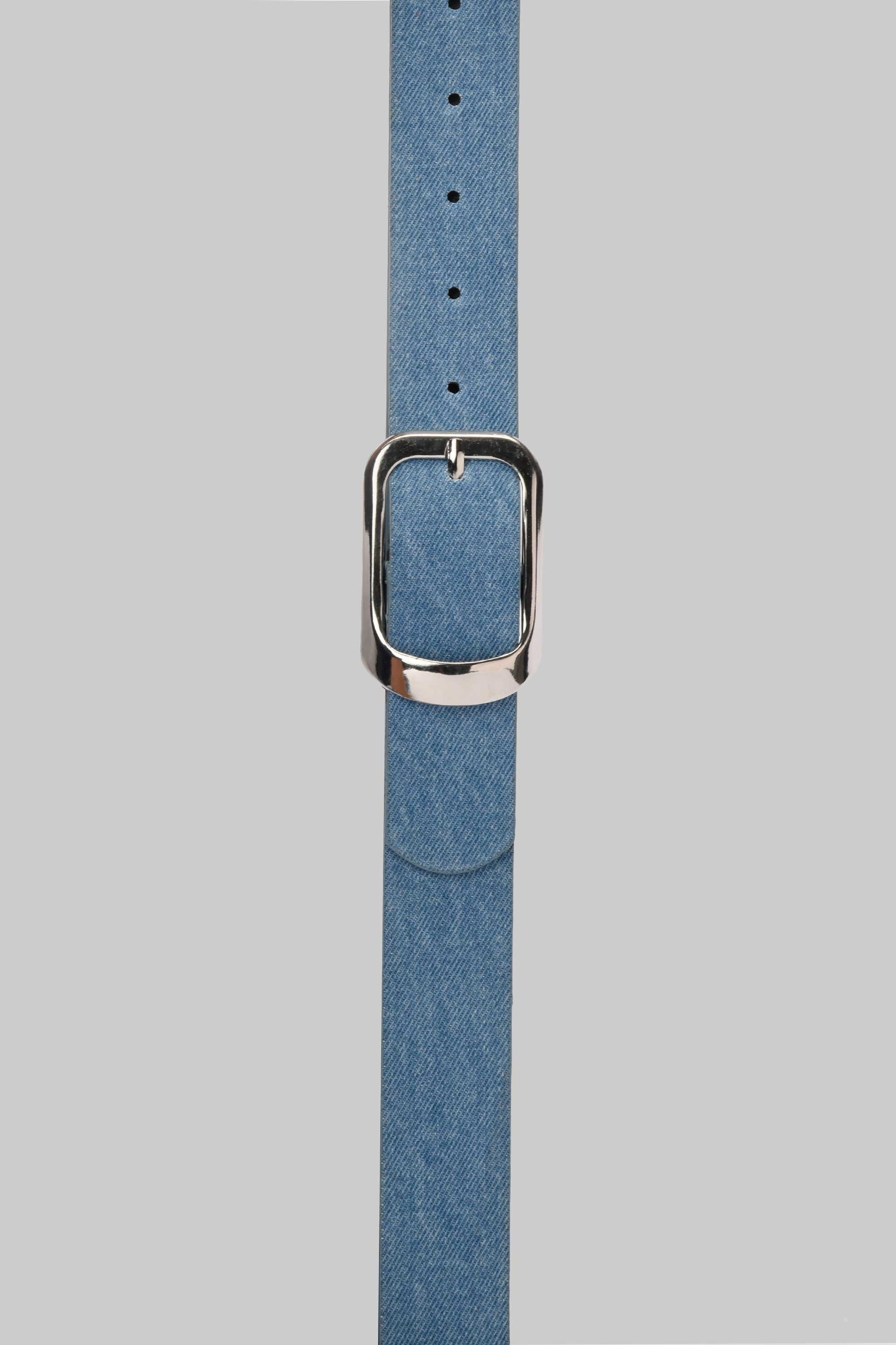 Sky Denim Rounded Silver Buckle