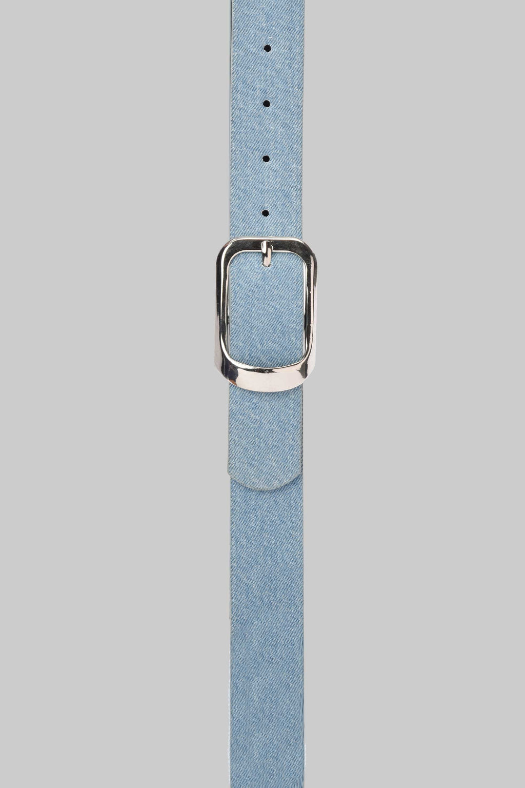 Denim-Effect Belt – Light Blue