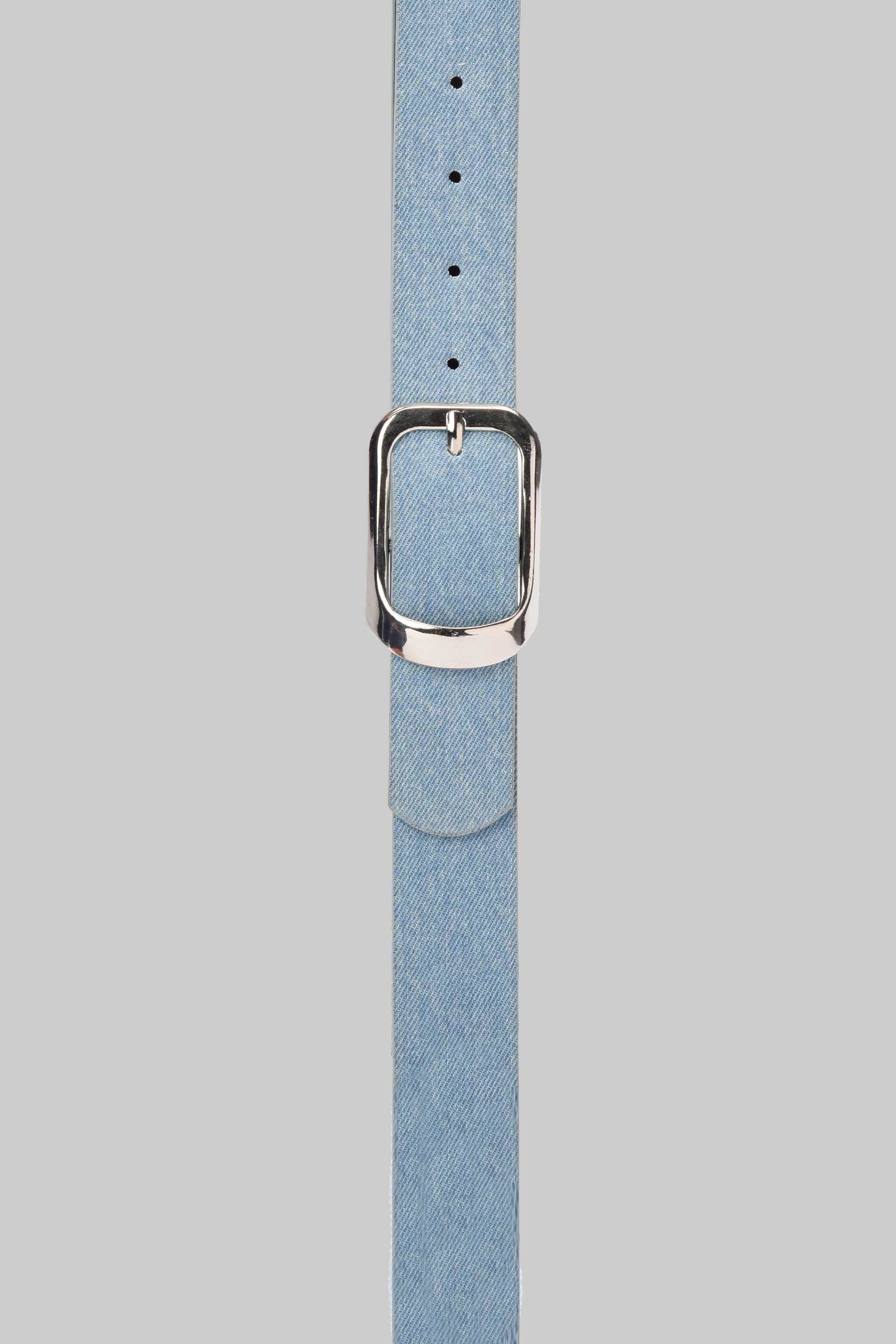 Denim-Effect Belt – Light Blue Belt CZBELT - Cizaro Jeans