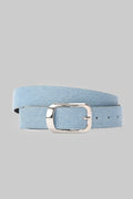 Denim-Effect Belt – Light Blue