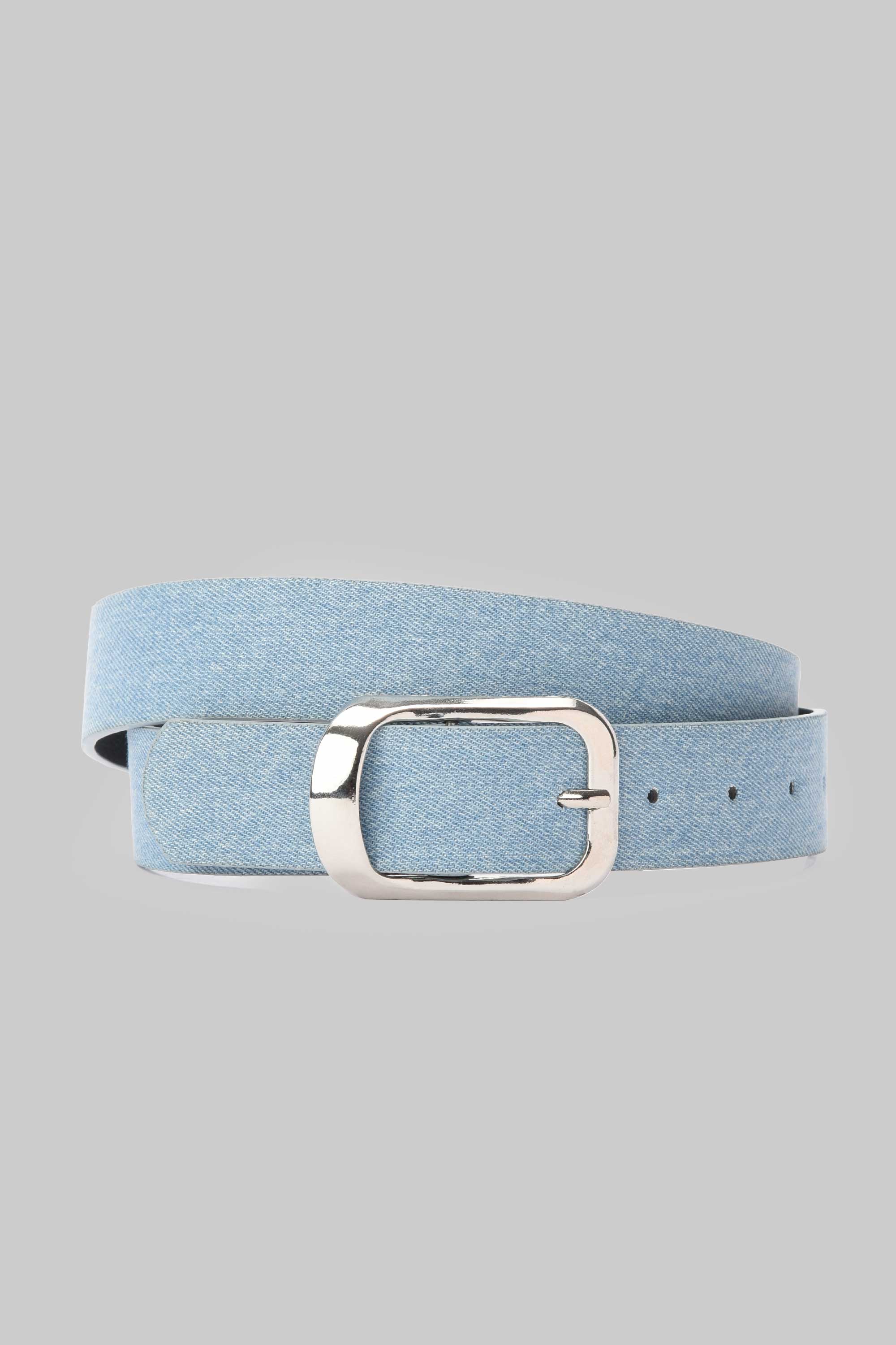 Denim-Effect Belt – Light Blue Belt CZBELT - Cizaro Jeans