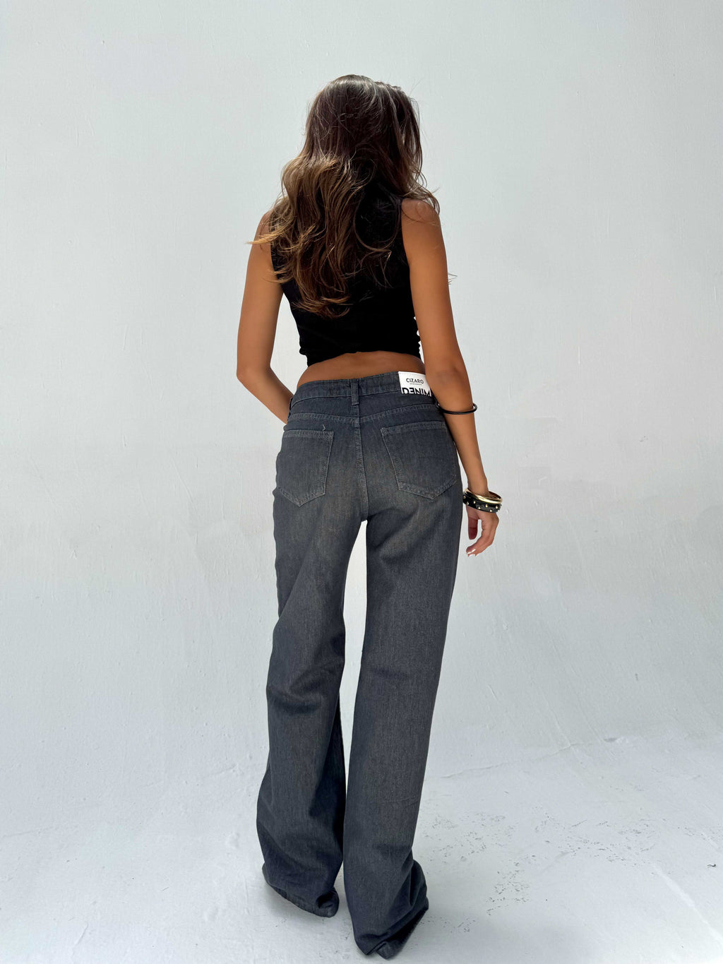 Straight High Waist – Gray Jeans