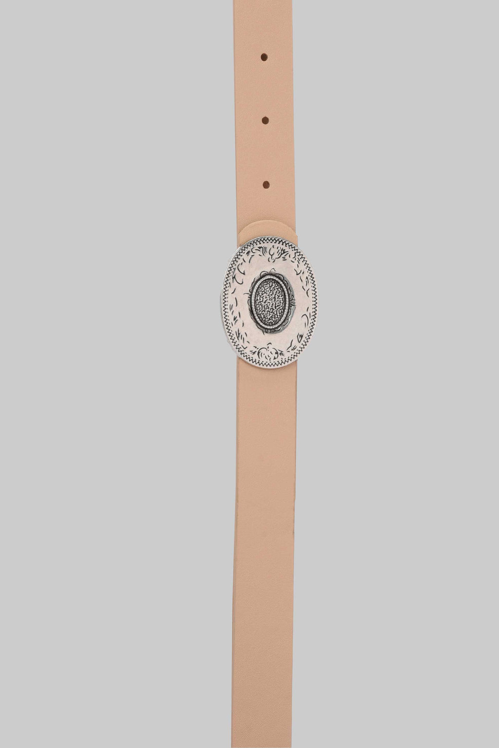Beige Vintage Engraved Buckle belt CIZARO - Cizaro Jeans