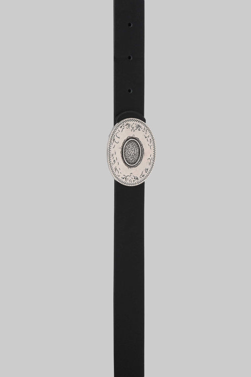 Black Vintage Engraved Buckle
