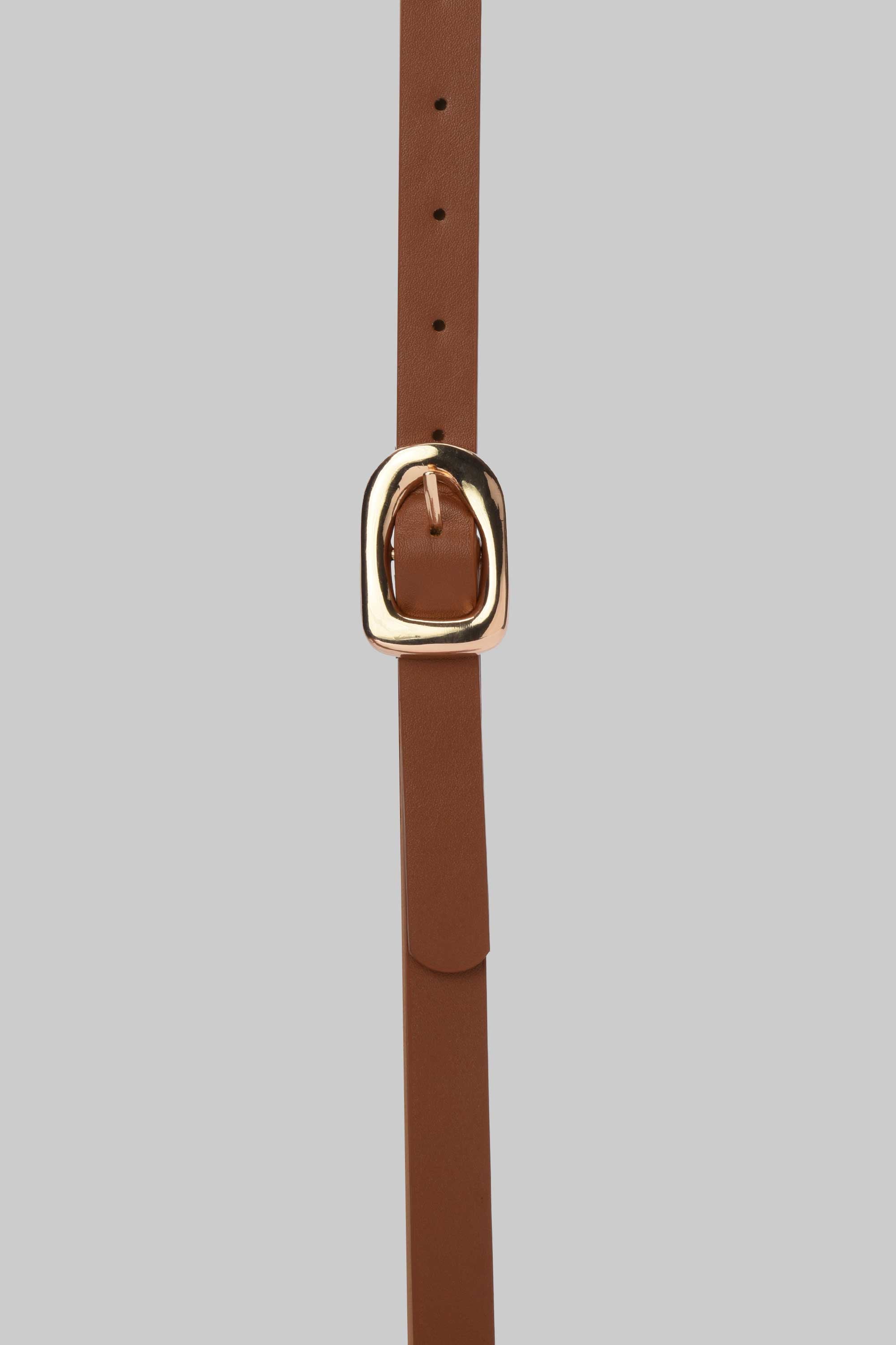 Honey Sculpted Gold Buckle Belt belt CIZARO - Cizaro Jeans