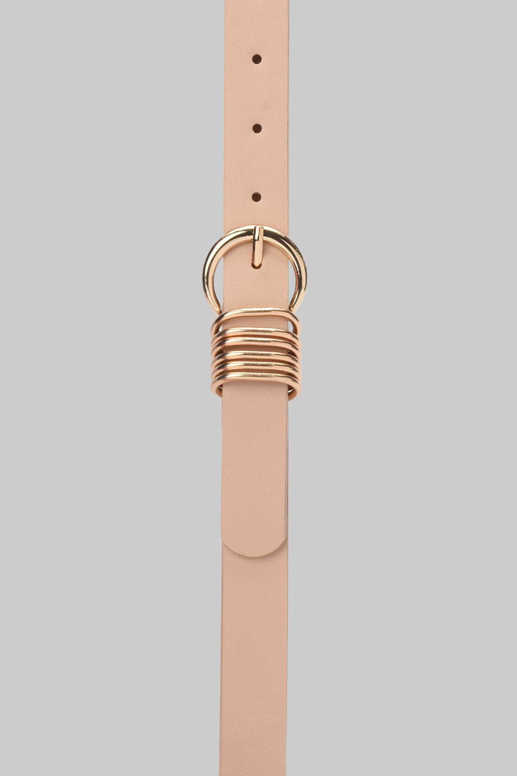 Beige Ring Accent Slim Belt belt CIZARO - Cizaro Jeans