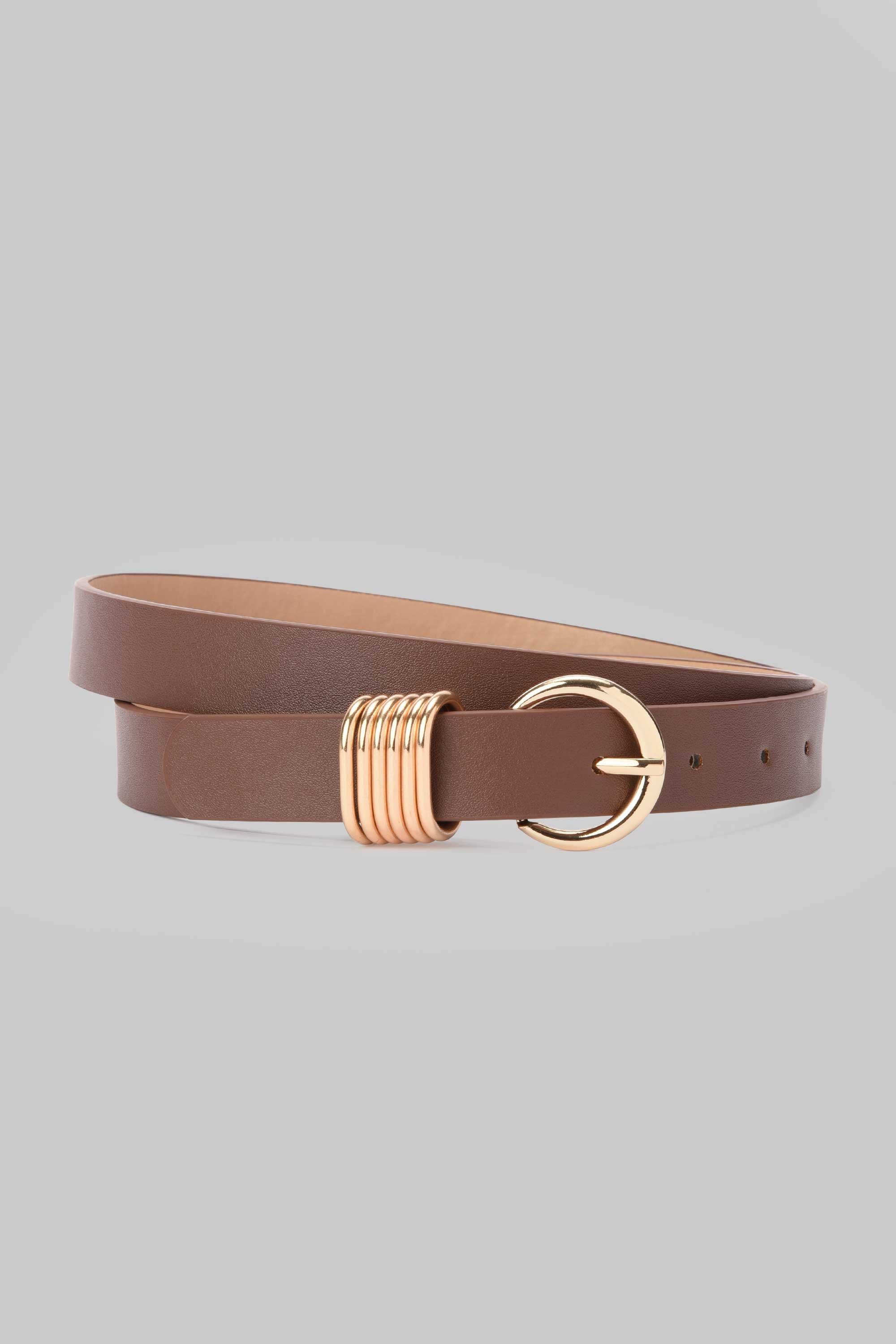 Brown Ring Accent Slim Belt belt CIZARO - Cizaro Jeans