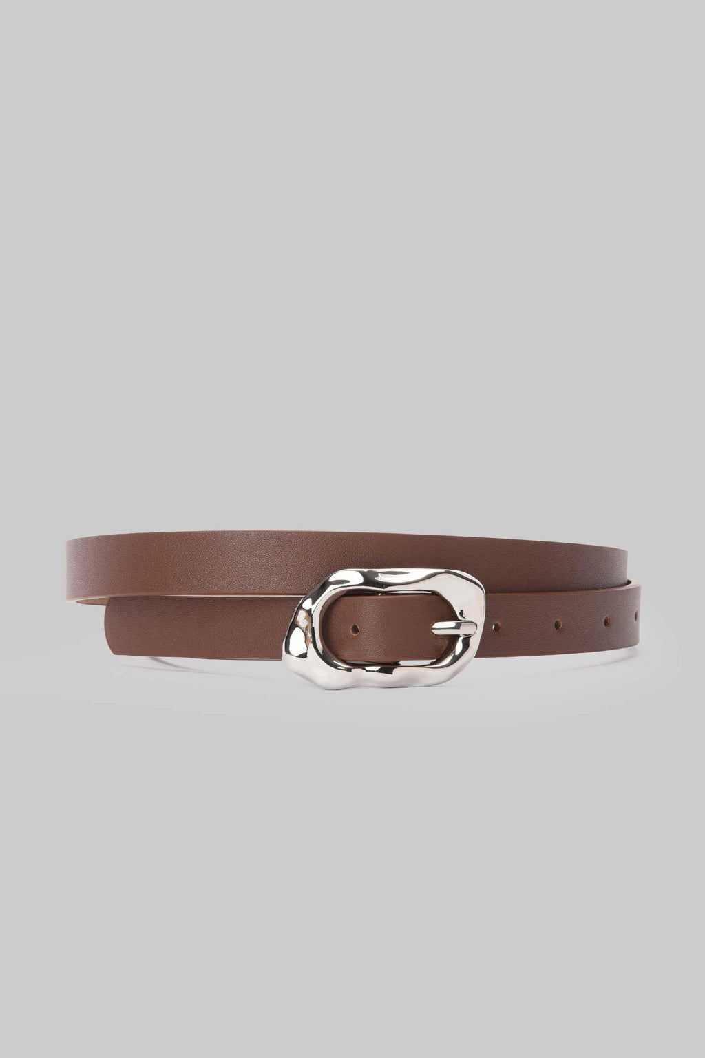 Brown Molten Buckle Belt belt CZBELT - Cizaro Jeans