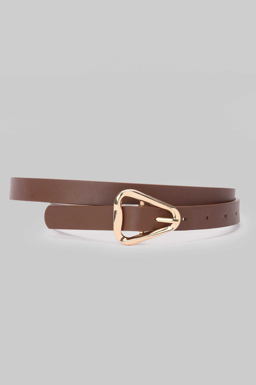 Chocolate Geometric Buckle Belt belt CZBELT - Cizaro Jeans