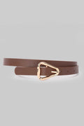 Chocolate Geometric Buckle Belt belt CZBELT - Cizaro Jeans