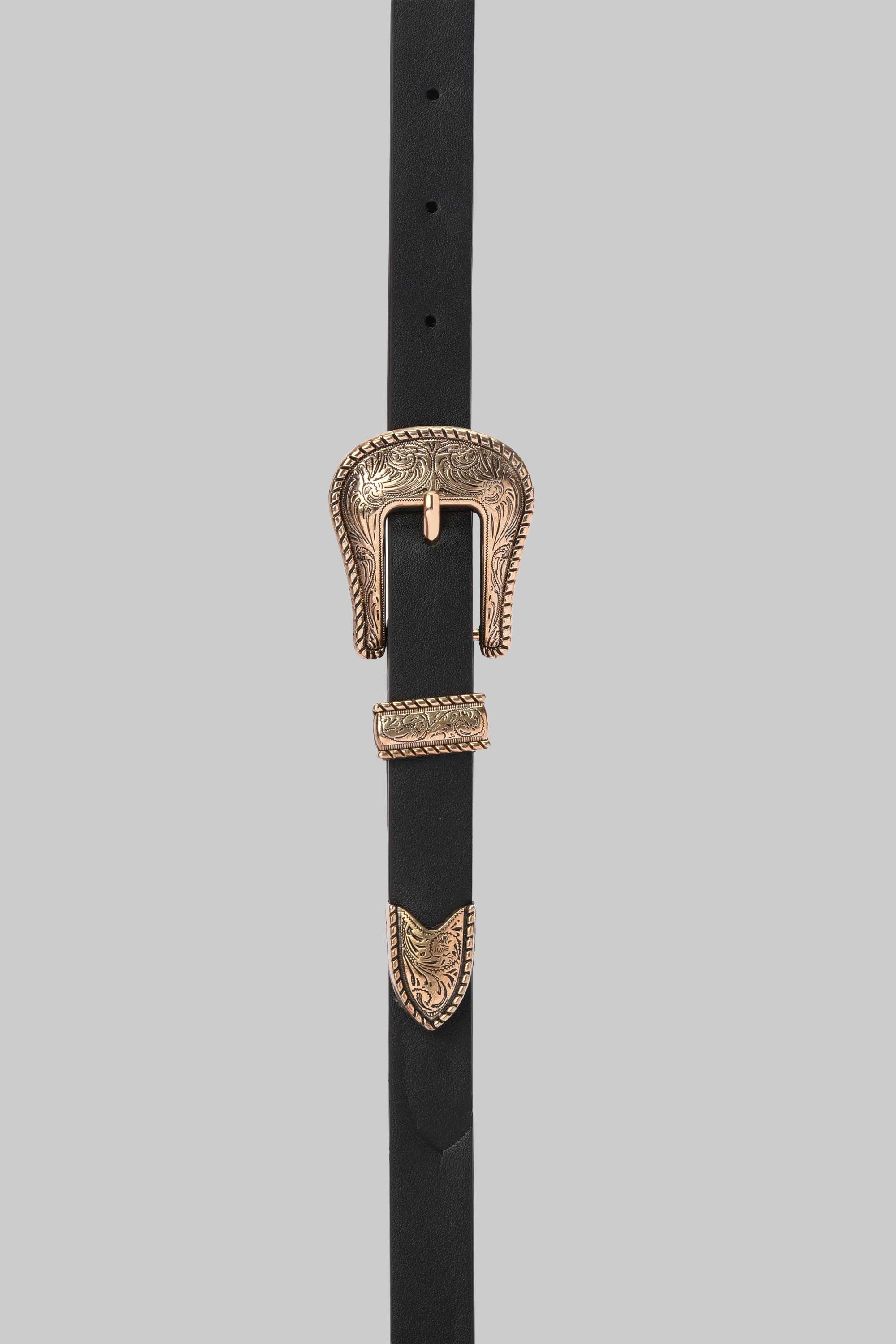 Black Western Buckle Belt Belt Cizaro - Cizaro Jeans