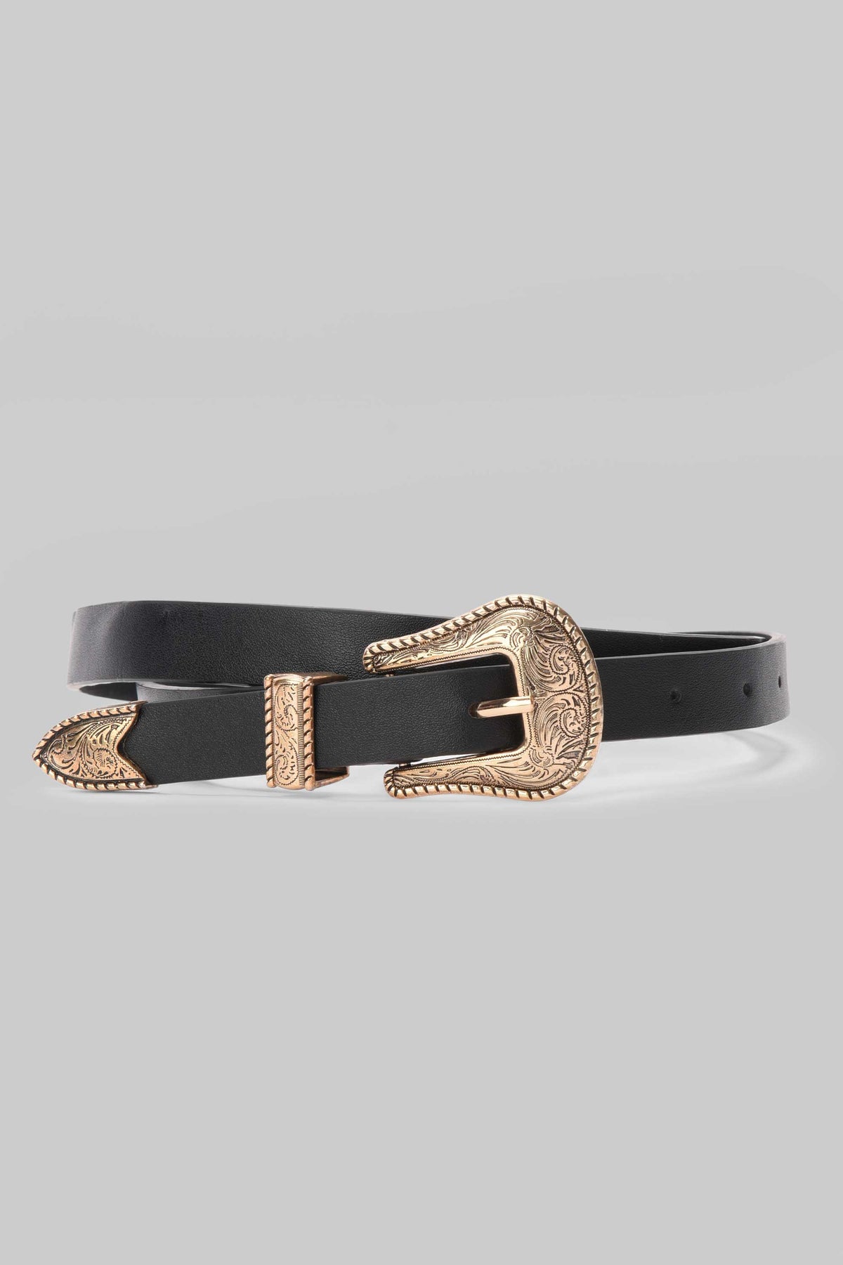 Black Western Buckle Belt Belt Cizaro - Cizaro Jeans