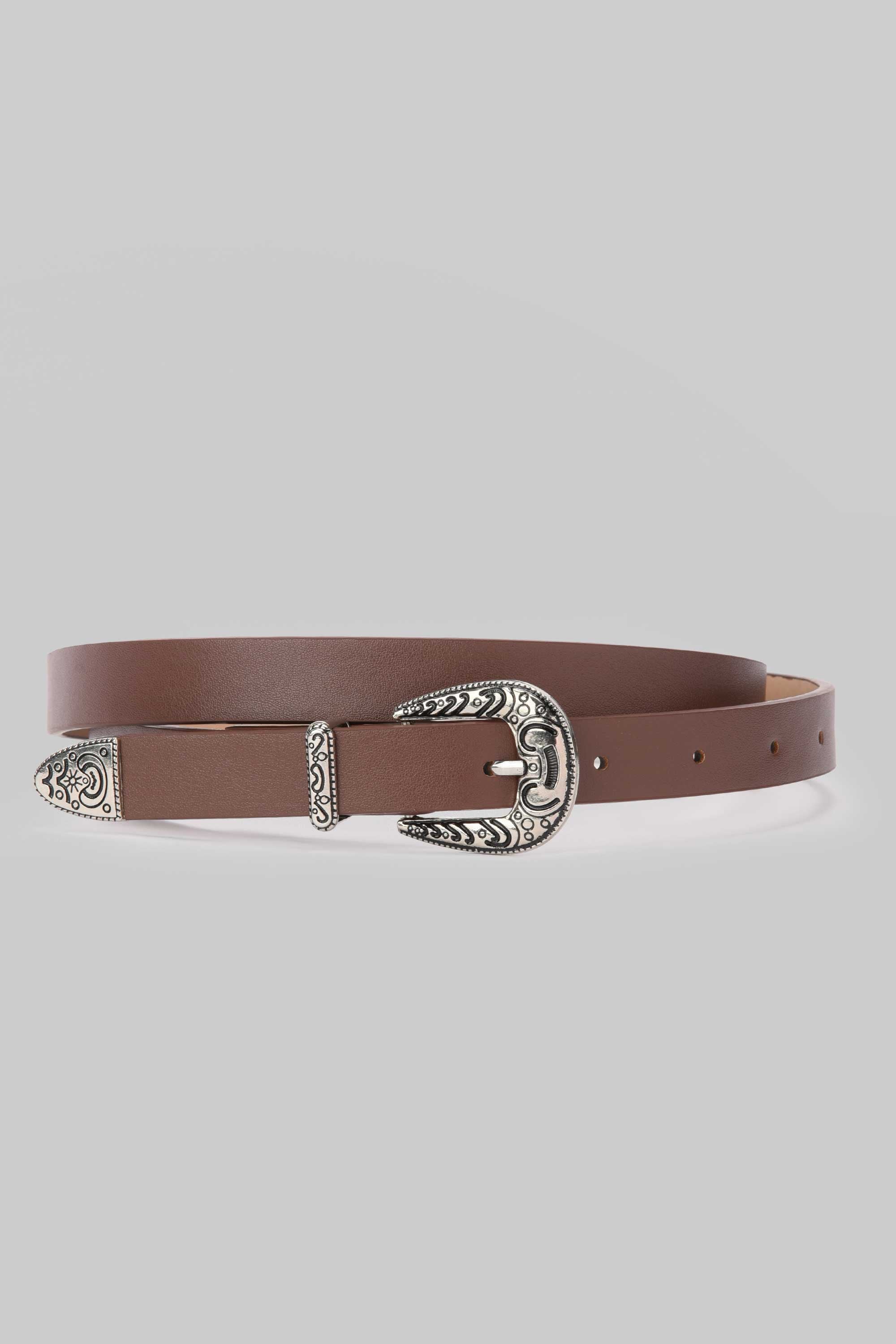 Chocolate Western Buckle Belt