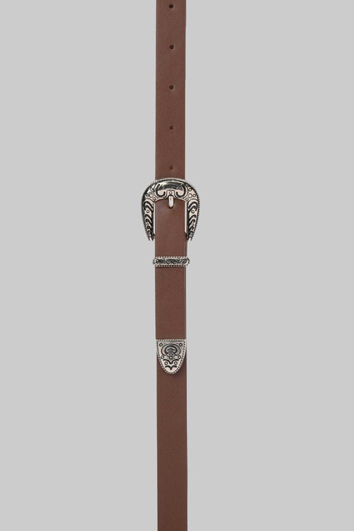 Western Slim Belt – Chocolate