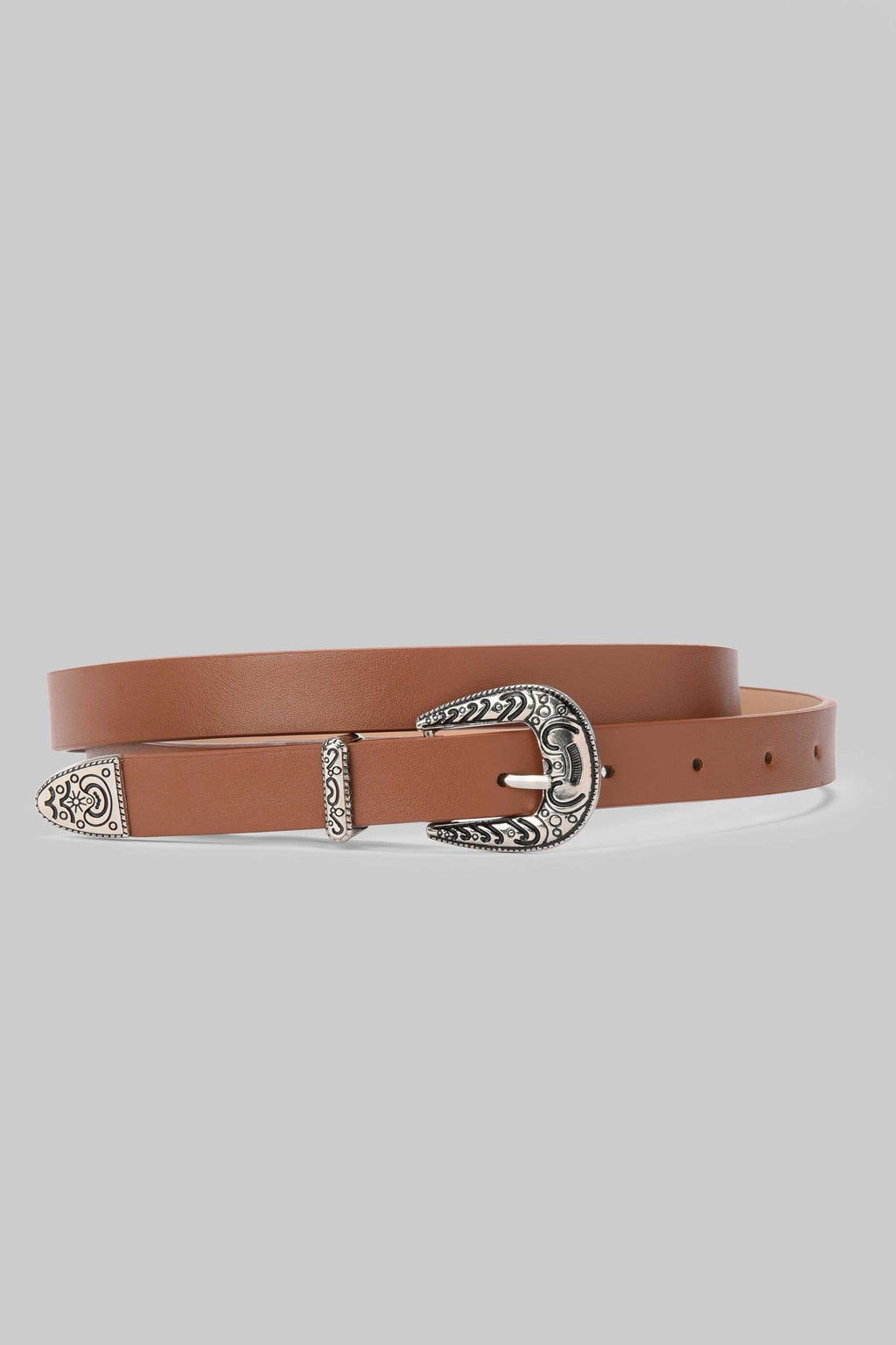 Western Slim Belt – Honey Brown