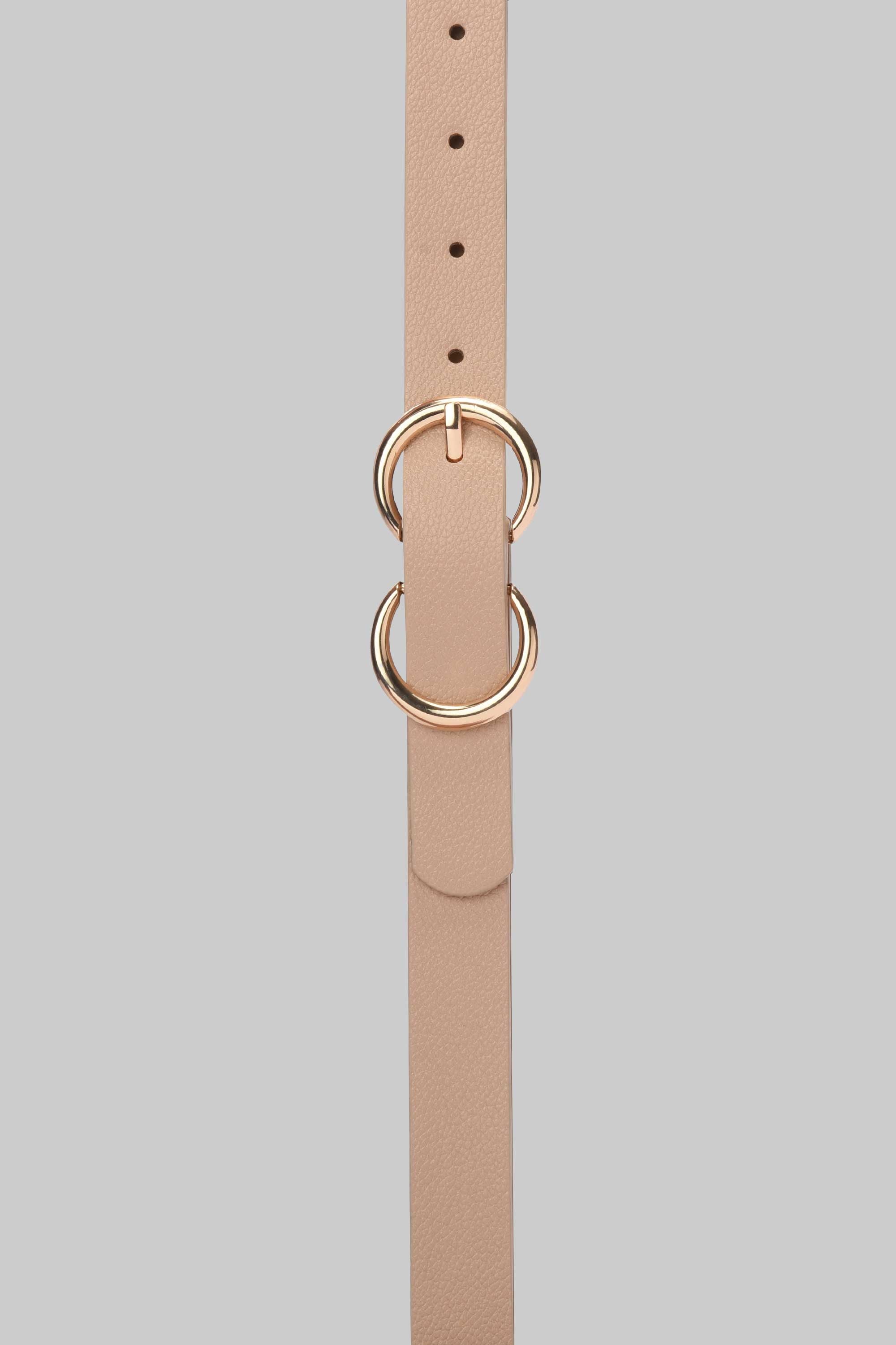 Beige Double Ring Belt