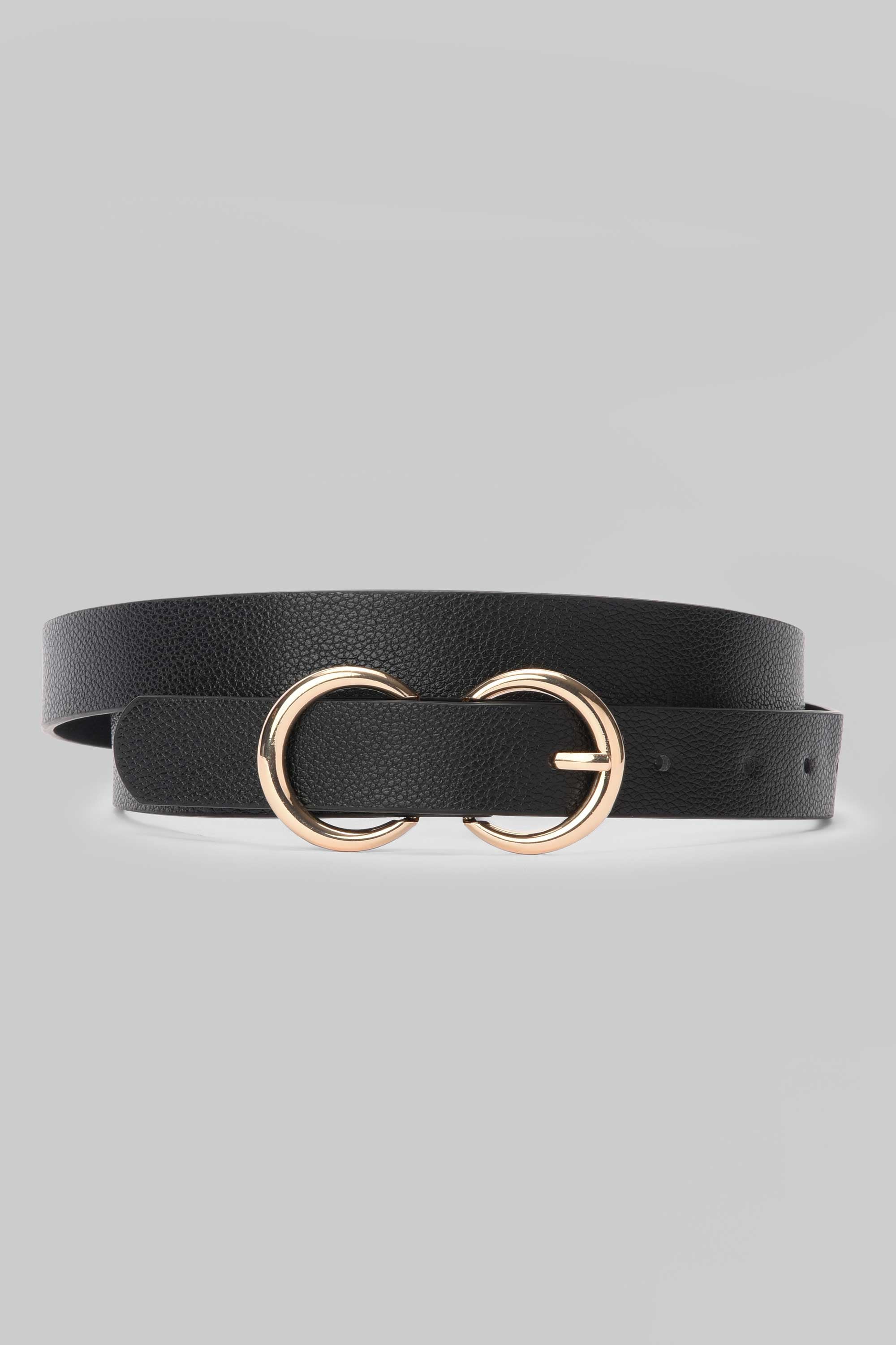 Black Double Ring Belt