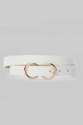 White Double Ring Belt